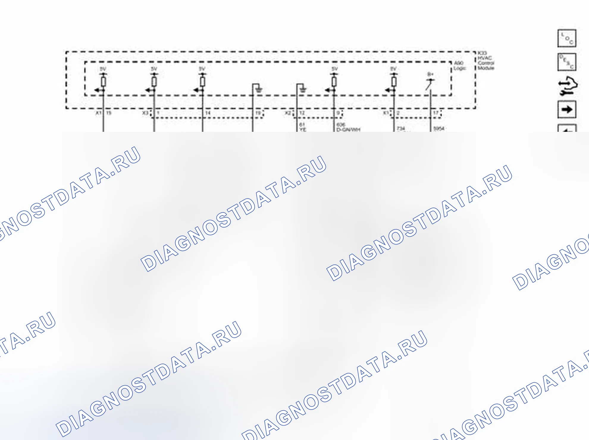 Рис. 57: Схема подключения датчиков данных. Chevrolet Captiva I рестайлинг 2