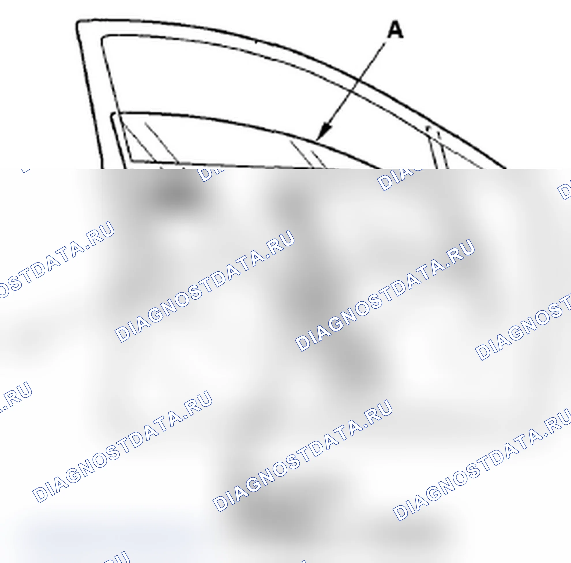 Рис. 126: Регулировка стекла двери. Acura TL IV