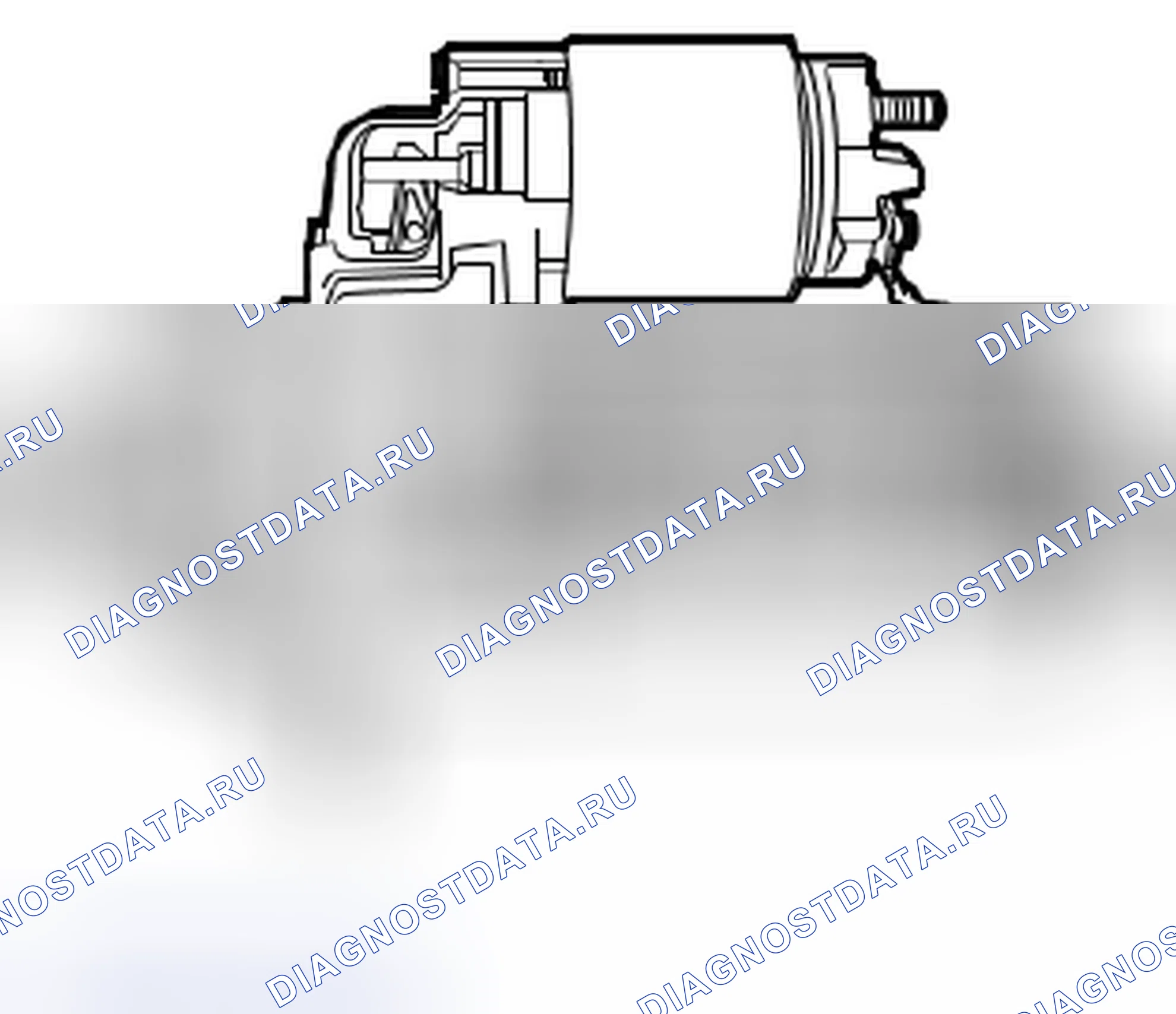 Рис. 48: Стартерный двигатель для 4-цильного дизеля. Kia Picanto III