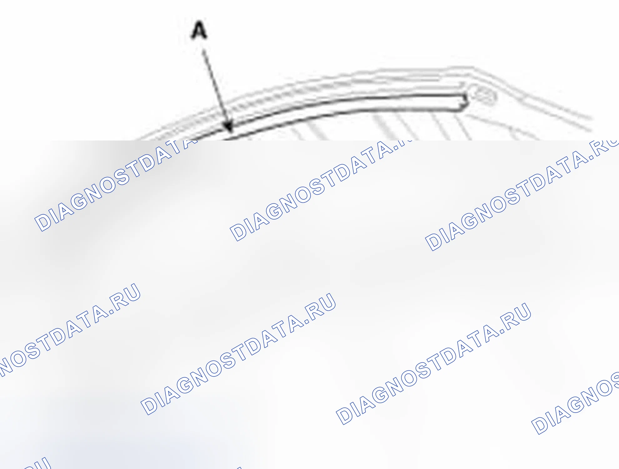 Рис. 16: Замена погодной полосы уплотнения капота. Hyundai Elantra V