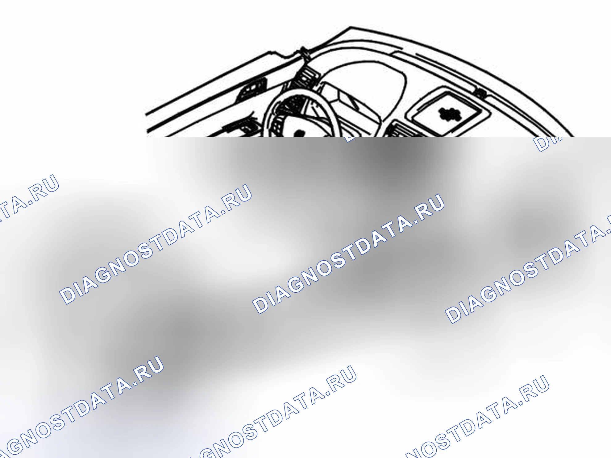 Рис. 173: ПОДУШКА БЕЗОПАСНОСТИ ПАССАЖИРА КОНТАКТНОГО ВЫКЛЮЧАТЕЛЯ (SRS). Volvo S80 II рестайлинг