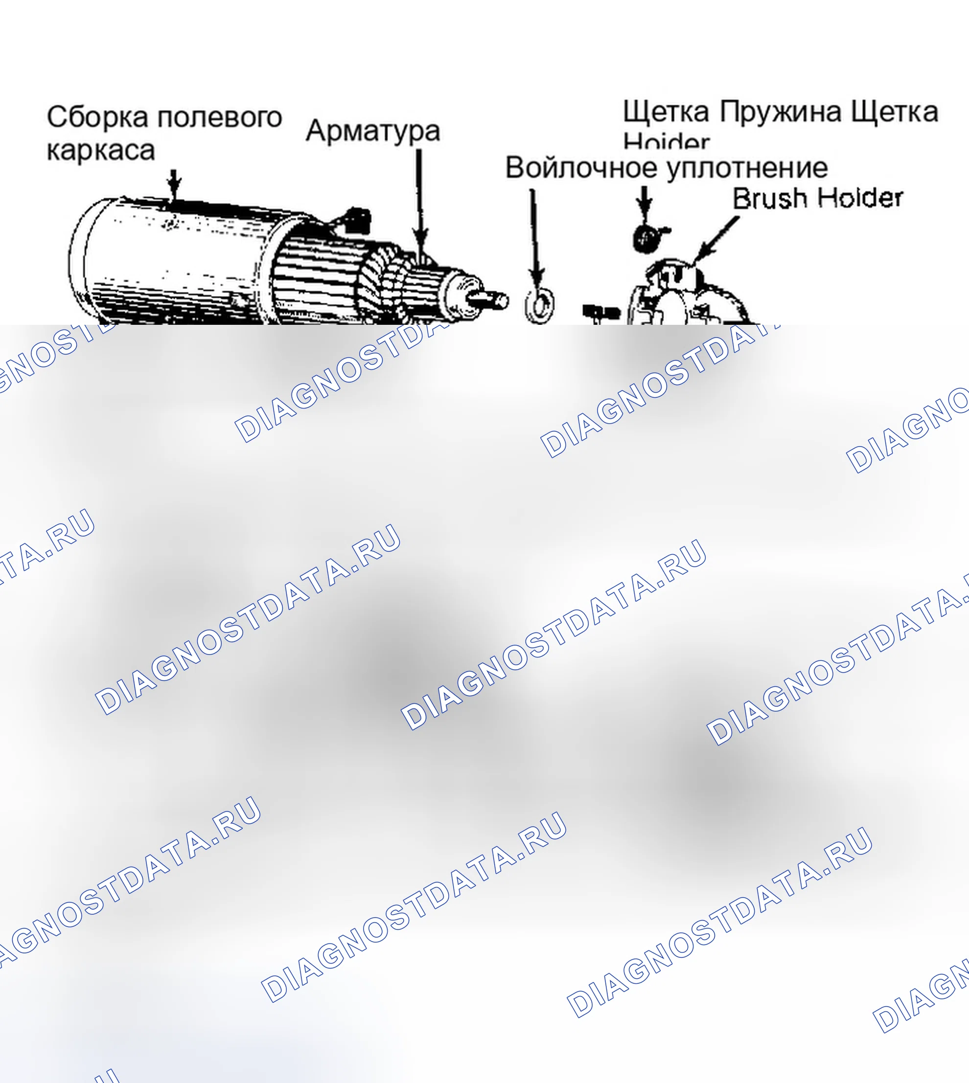 Рис. 4: Вид пускателя редуктора Nippondenso. Honda Prelude III