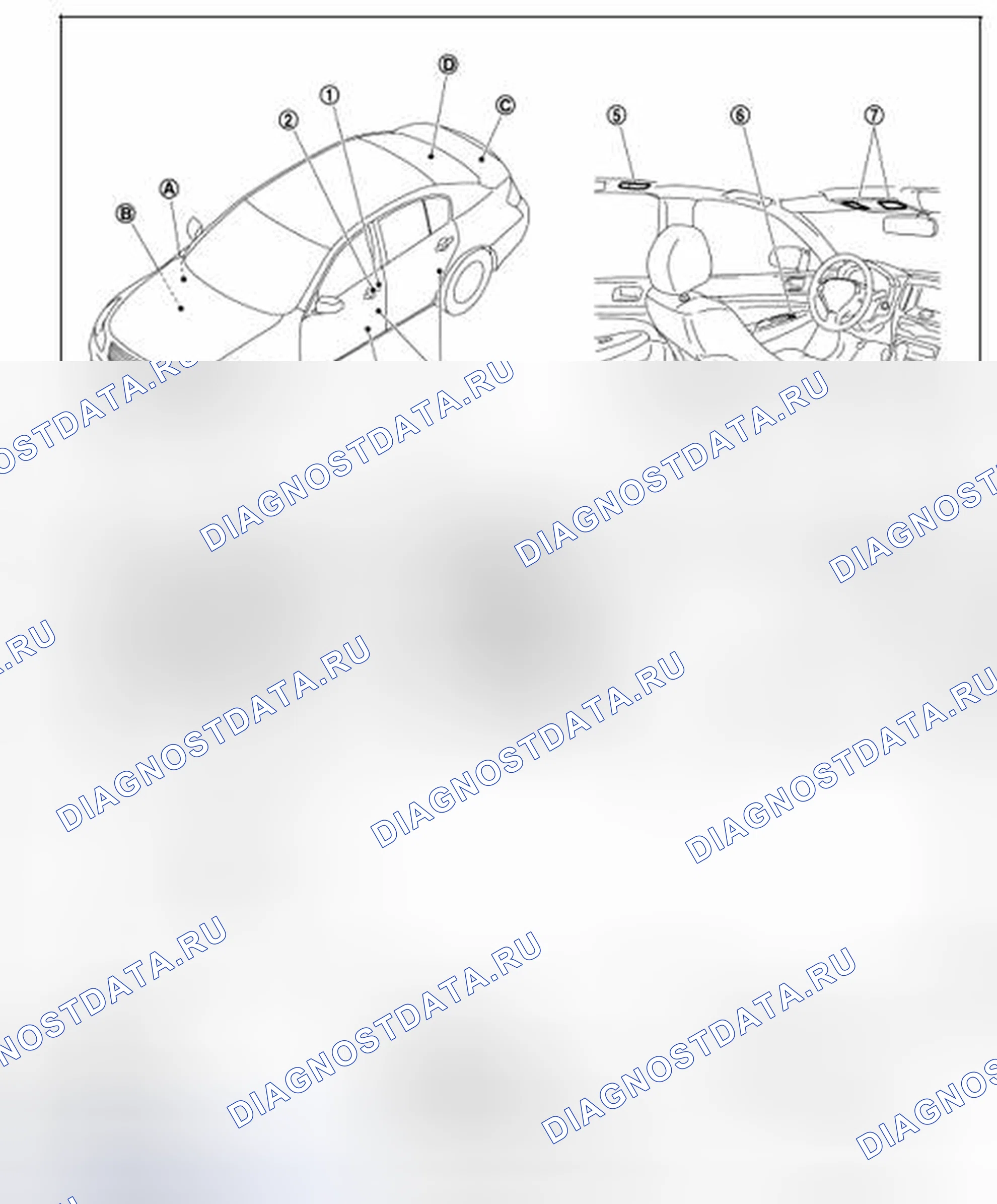 Рис. 29: Расположение компонентов. Infiniti G35 IV