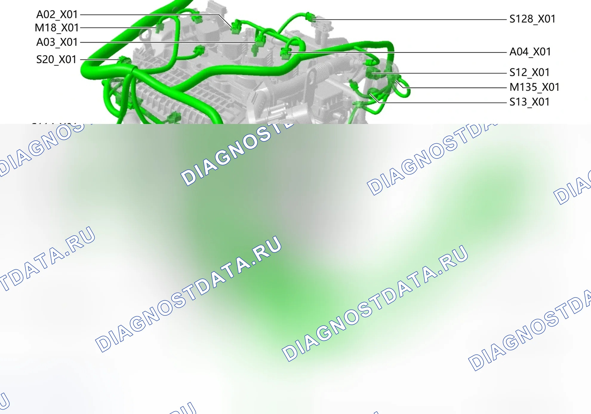 Расположение проводки: Жгут проводов двигателя 2-B07 (схема жгута). Haval Xiaolong Max I