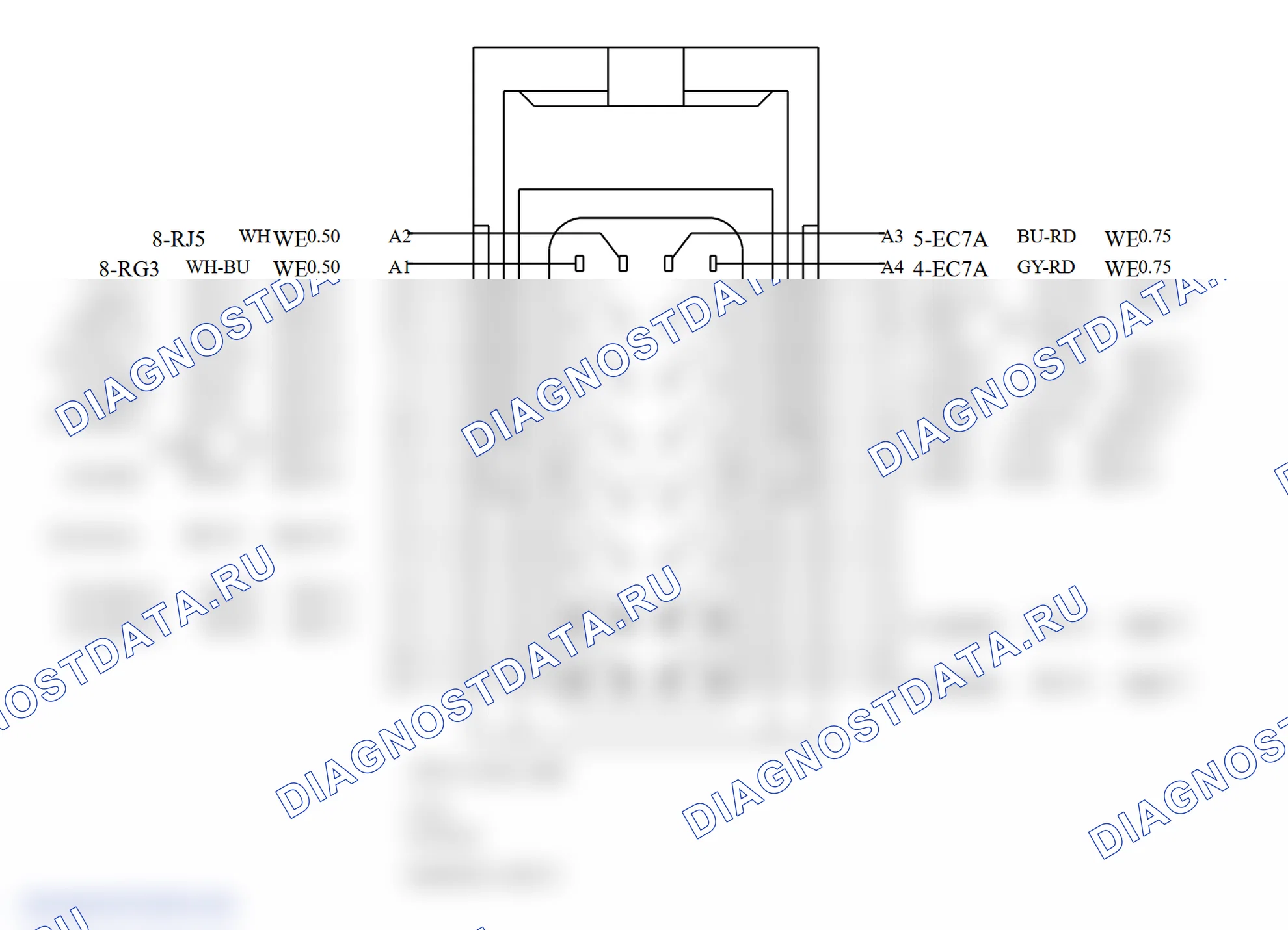 Распиновка разъёма (PCM). Ford Tourneo Connect I