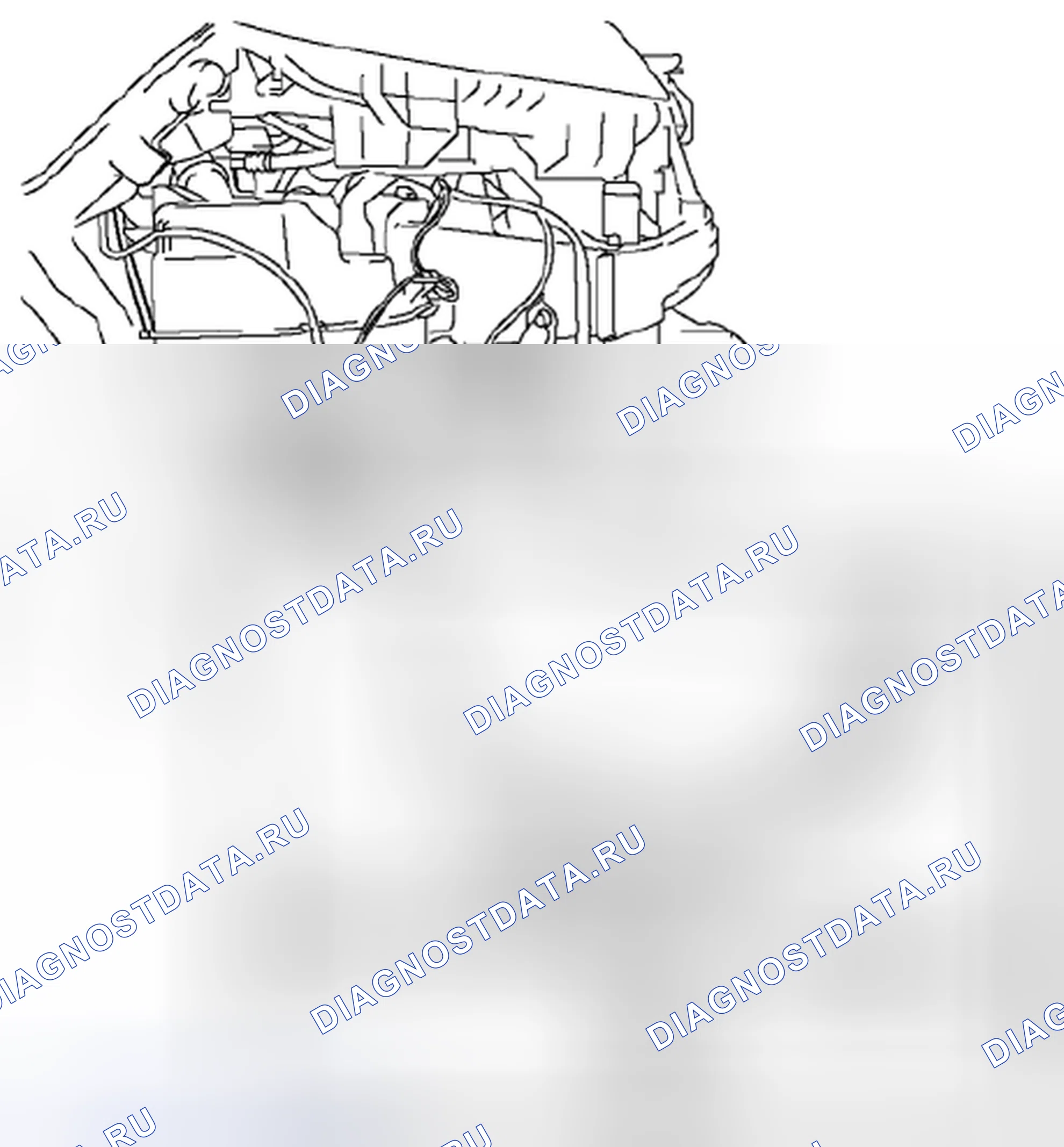 Рис. 28: ДЕМОНТАЖ / МОНТАЖ ШЛАНГА ОМЫВАТЕЛЯ ВЕТРОВОГО СТЕКЛА. Honda Civic IX рестайлинг