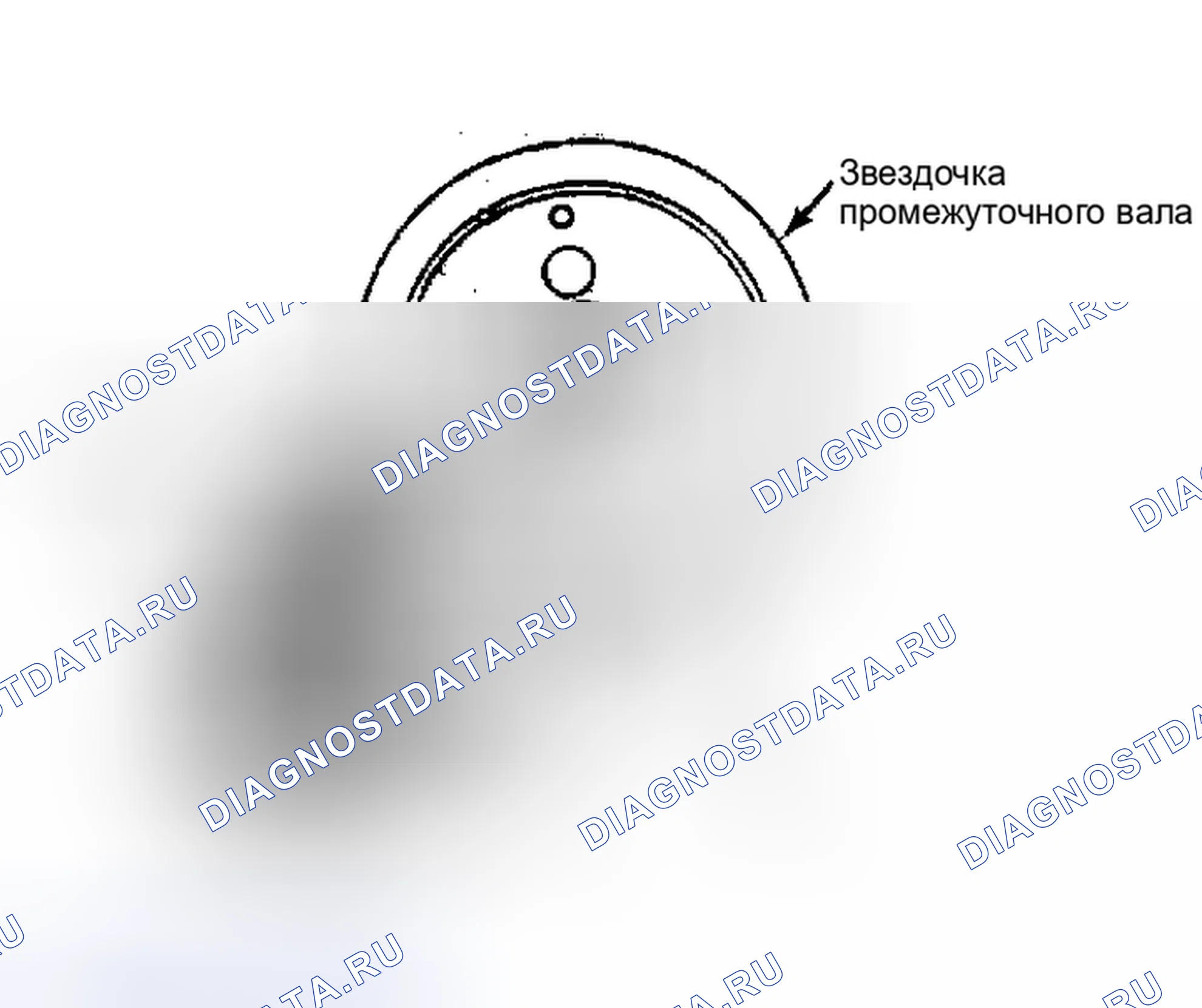 Рис. 6: Метки синхронизации коленчатого вала и промежуточной звездочки. Plymouth Grand Voyager I