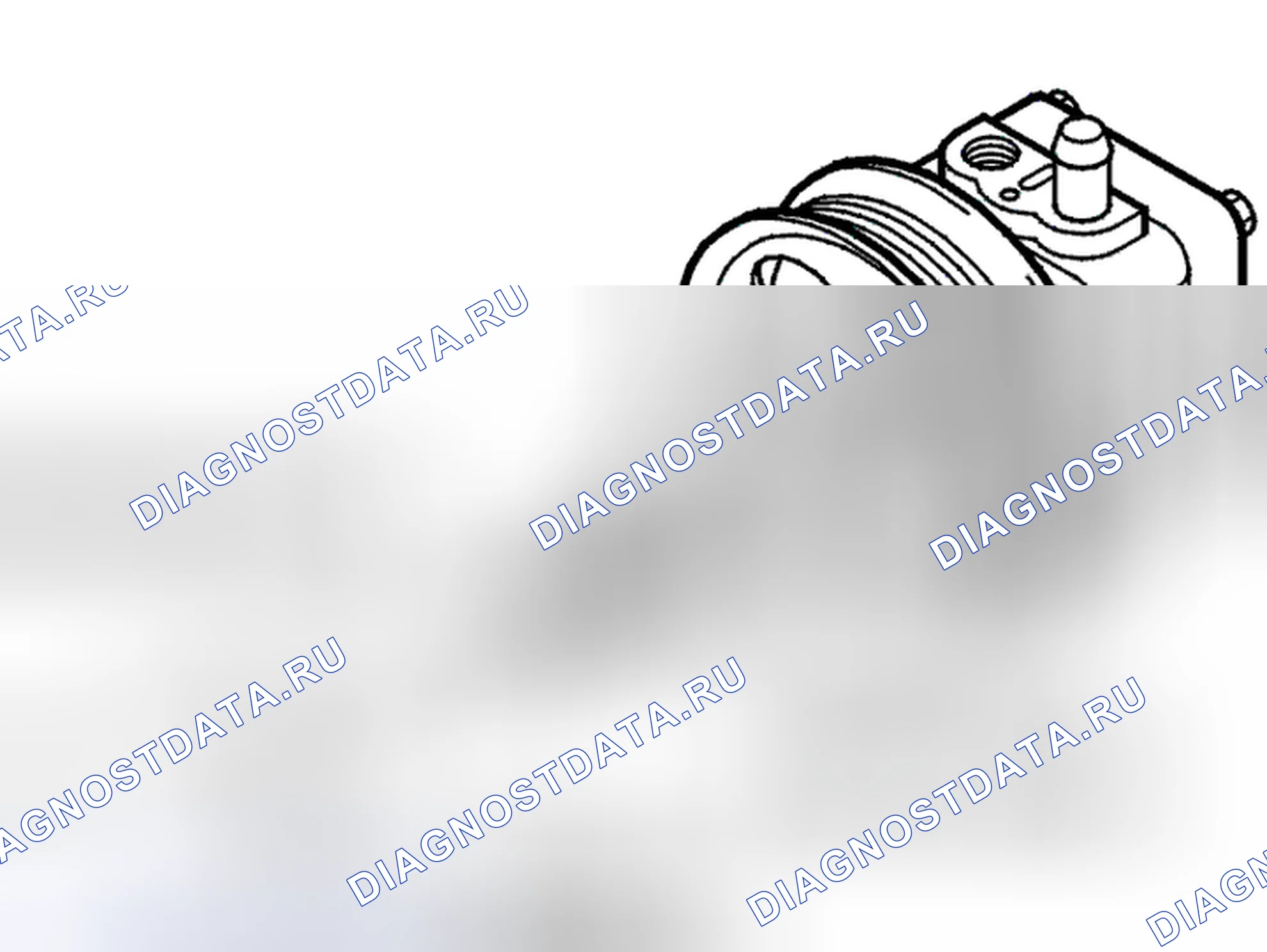 Рис. 42: Установка шкива, альтернатива 2. Volvo S80 I