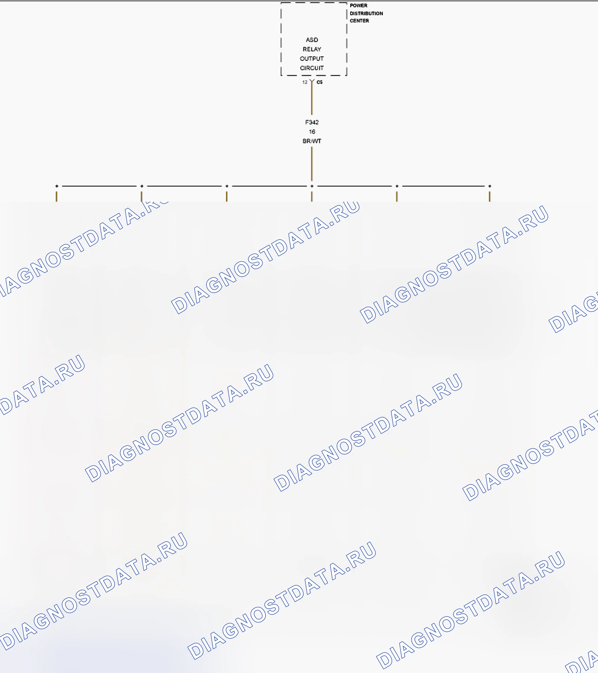 Рис. 123: P0201-СХЕМА ТОПЛИВНОЙ ФОРСУНКИ 1. Dodge Grand Caravan V