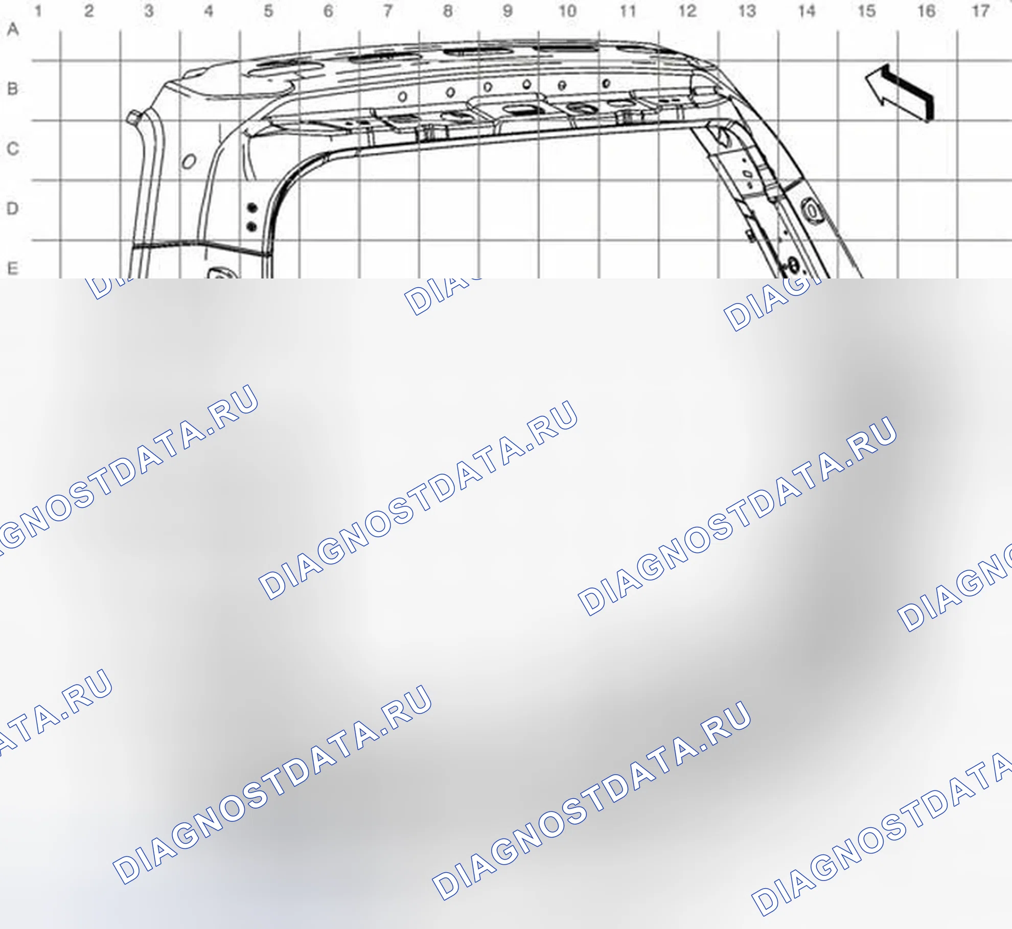 Рис. 22: Прокладка кабелей заднего бампера. Buick Enclave I