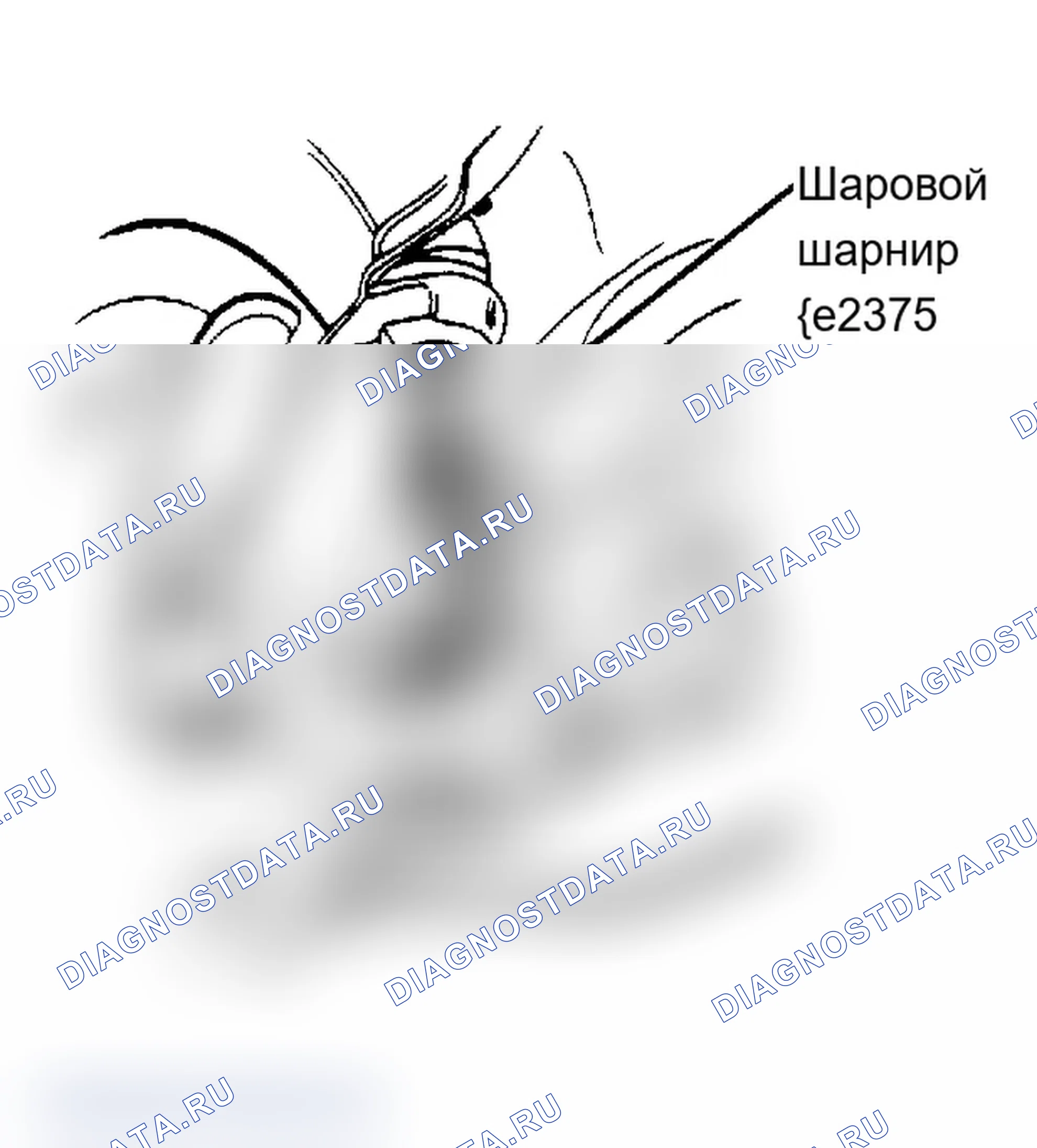 Рис. 14: Разделительная шпилька верхнего шарового шарнира и поворотный кулак Нижний шаровой шарнир отсоединяется от кулака с помощью того же разделительного инструмента (установленного в противоположном положении).. Chevrolet Cab & Chassis K30 