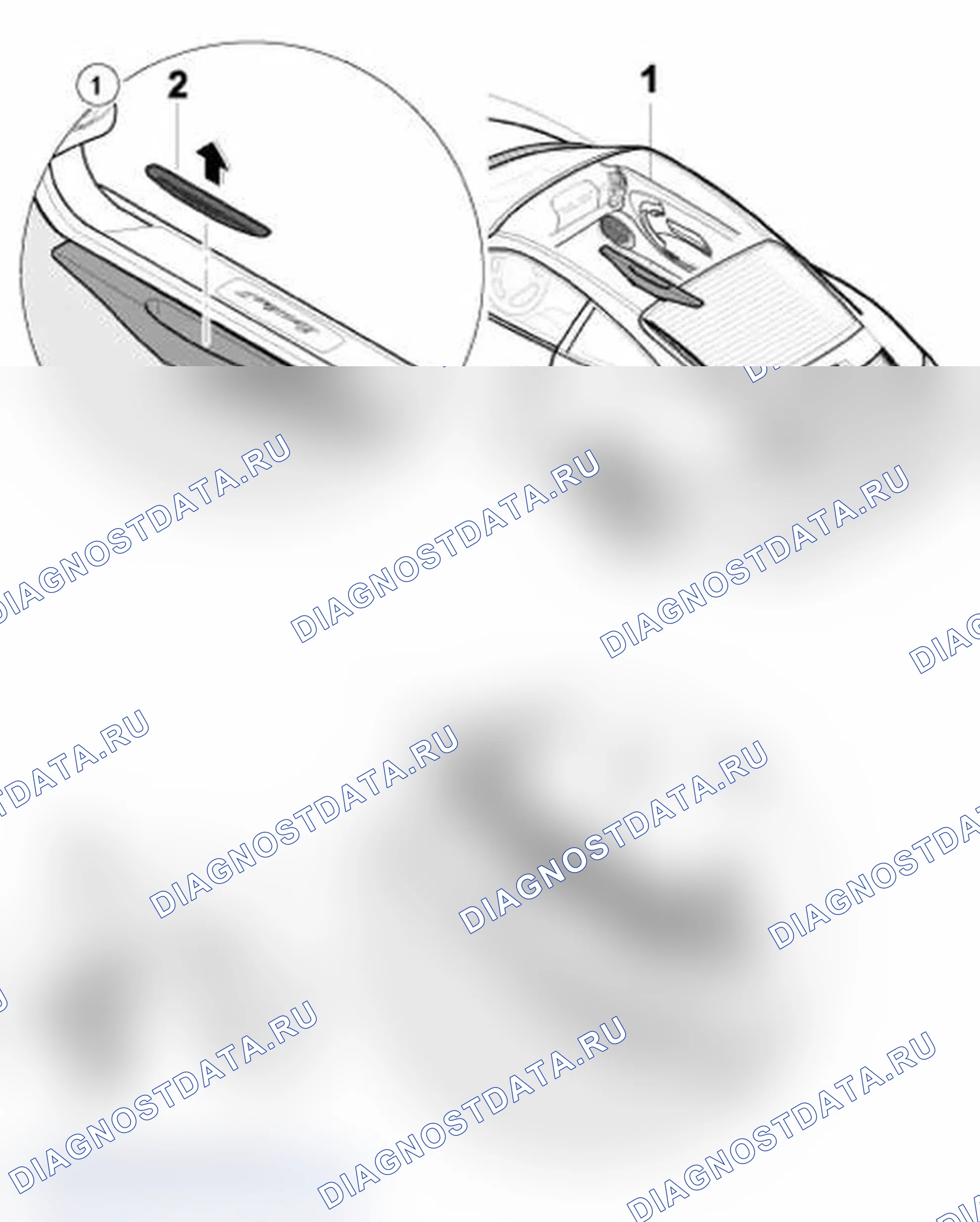 Рис. 50: Снятие внутреннего подоконника. Porsche 911 Carrera 996