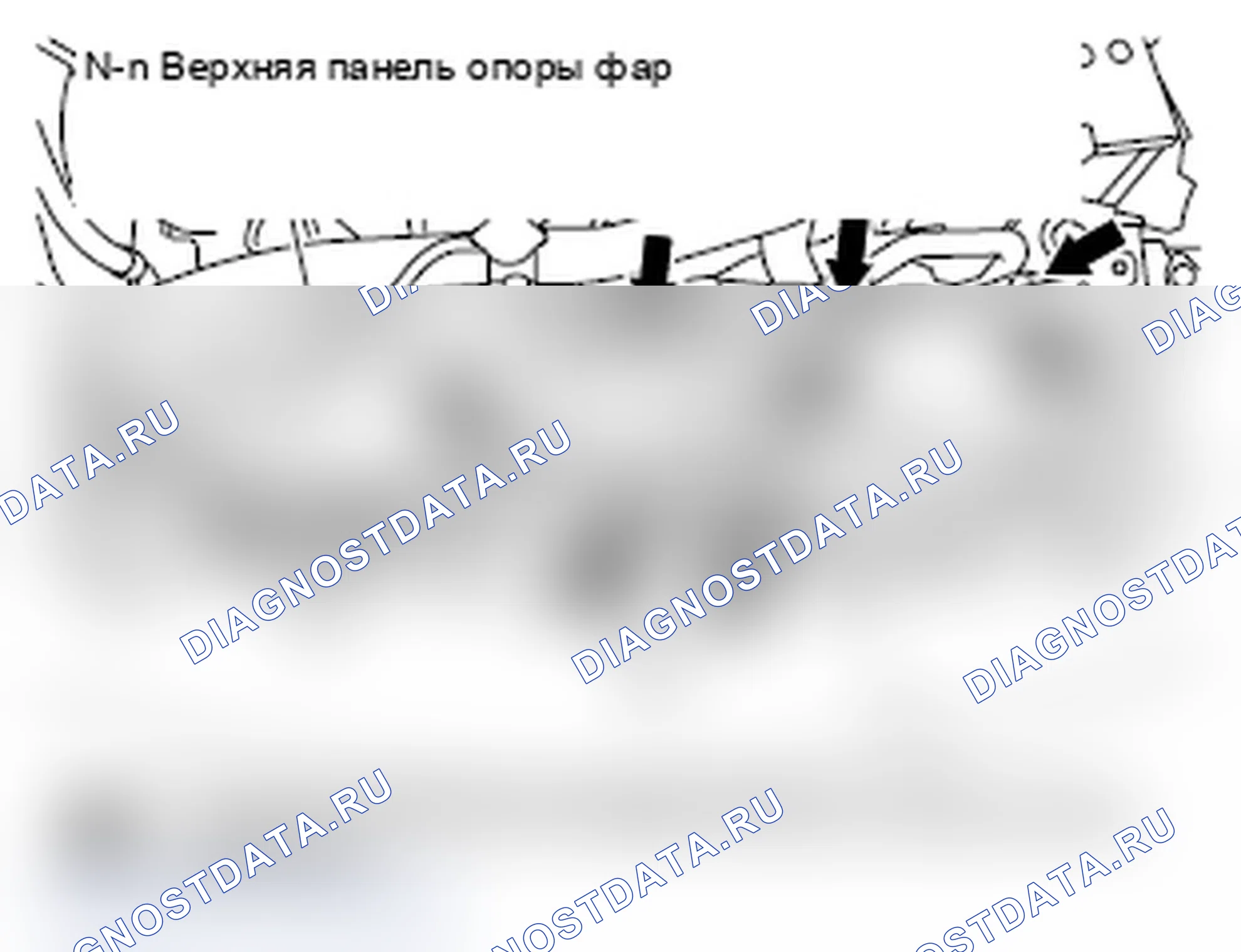 Рис. 62: <<A>> СНЯТИЕ ВЕРХНЕЙ ПАНЕЛИ ОПОРЫ ФАРЫ. Mitsubishi Lancer Ralliart X рестайлинг