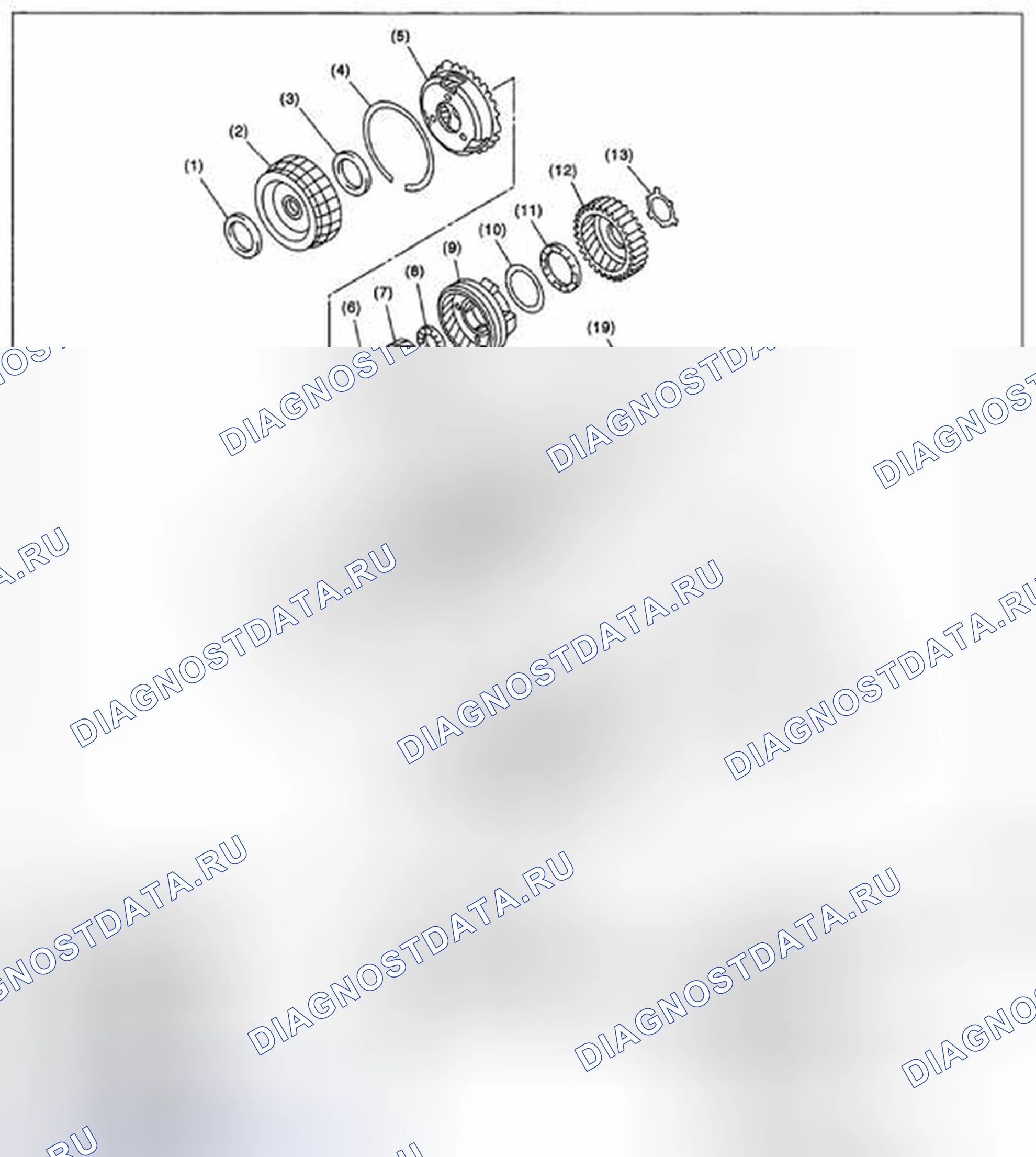 Рис. 341: ПЛАНЕТАРНАЯ ПЕРЕДАЧА И ТОРМОЗ 2-4. Subaru Impreza WRX STI GR