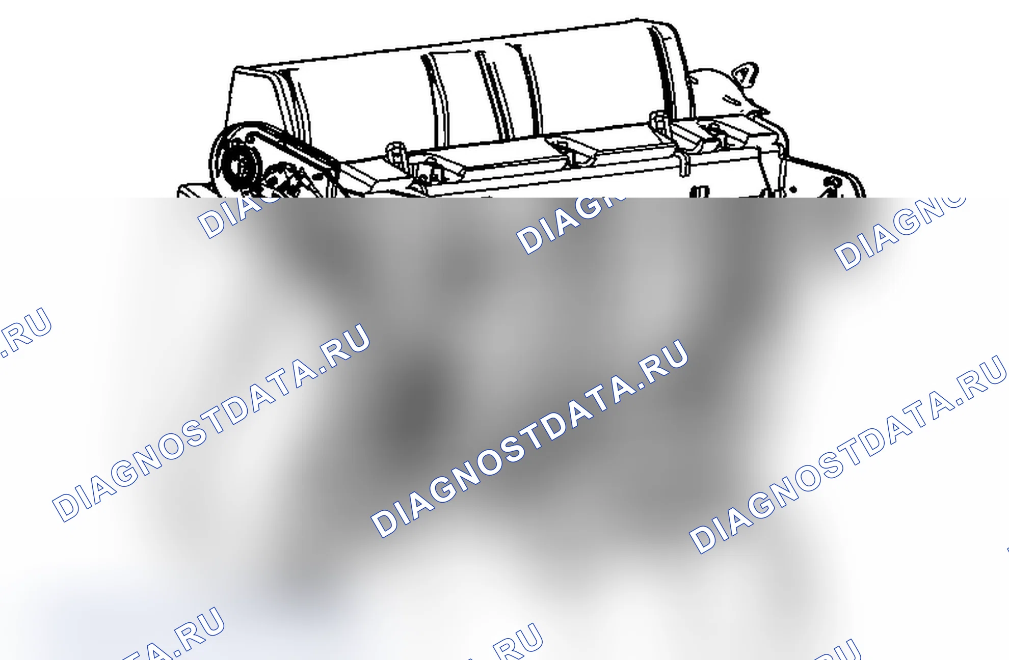 Рис. 136: Замена привода отклонителя заднего сиденья (с разъемным сиденьем). Chevrolet Tahoe III
