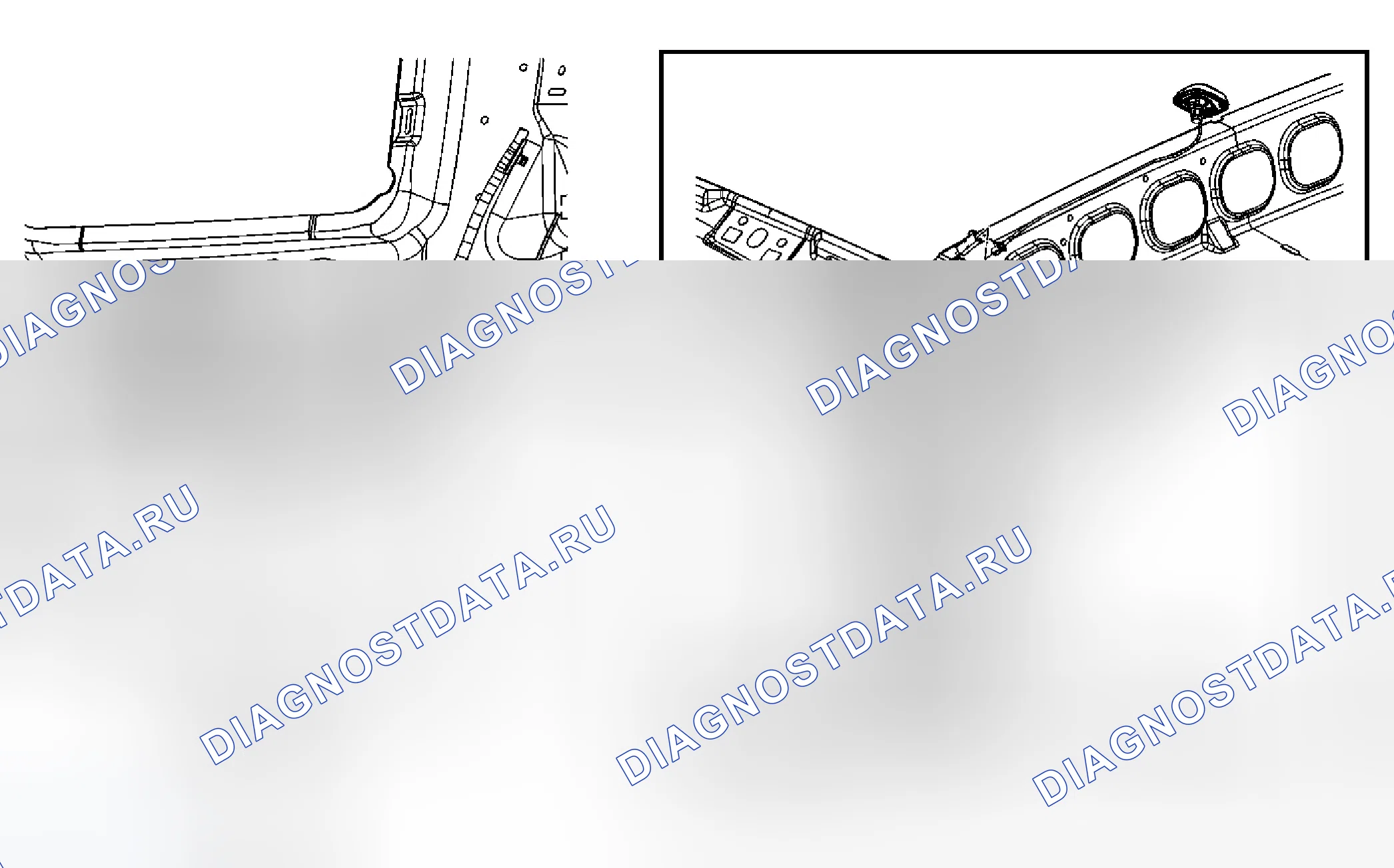 Рис. 6: Замена кабеля цифровой радиоантенны. Chevrolet HHR I