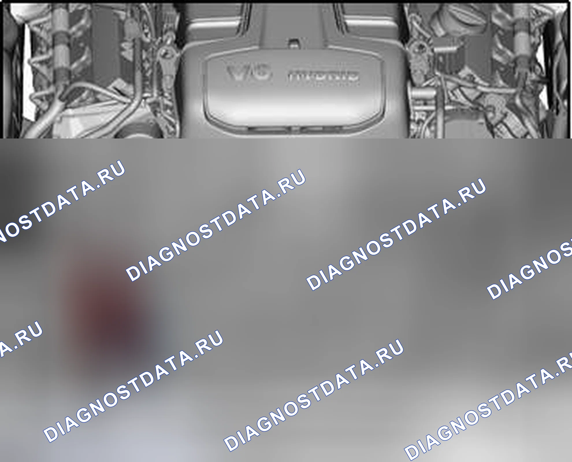 Рис. 6: Место установки вакуумного насоса тормозной системы. Volkswagen Touareg II