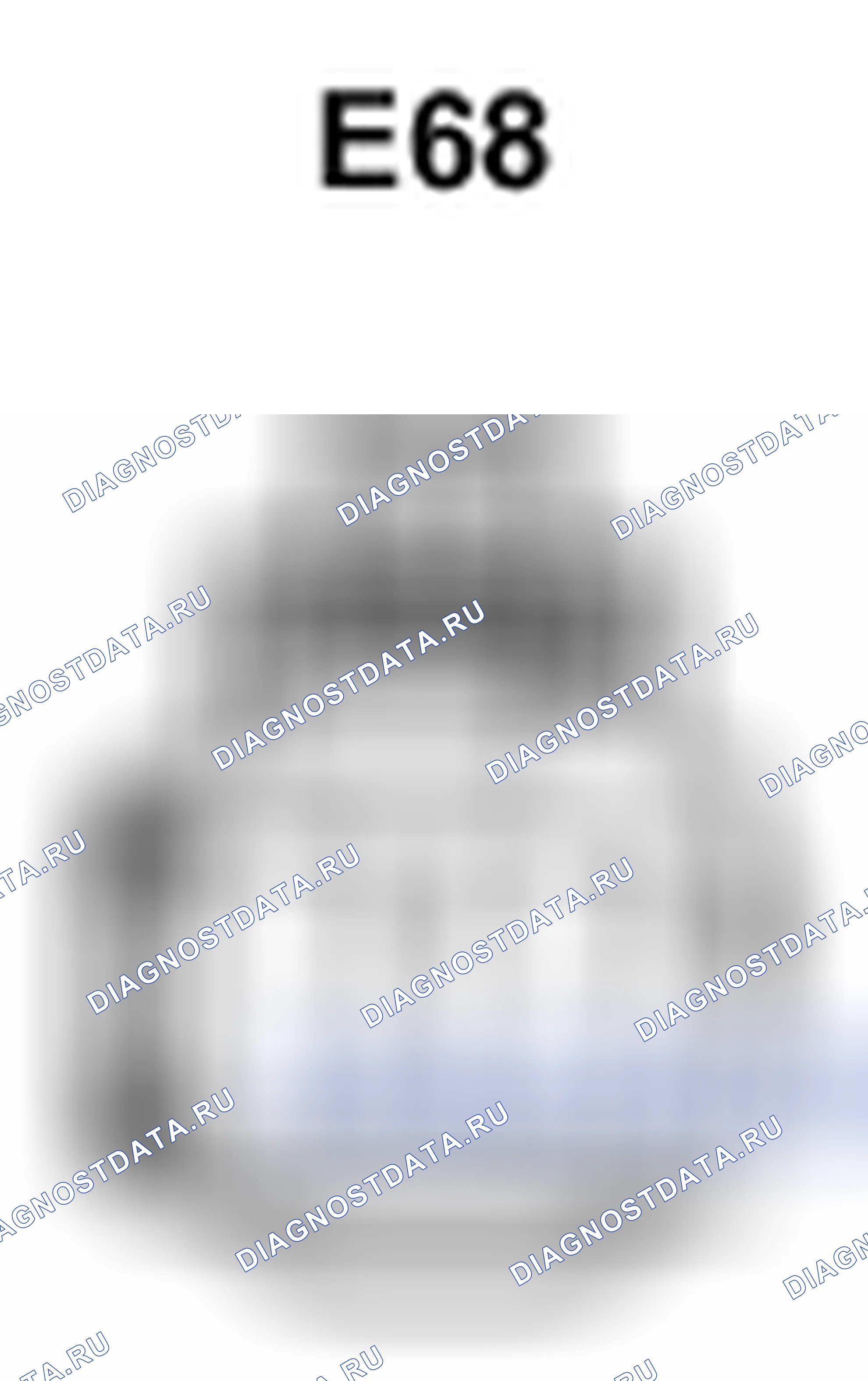 Рис. 479: Вид с торца разъема нагревателя PTC (E68). Toyota Camry XV40