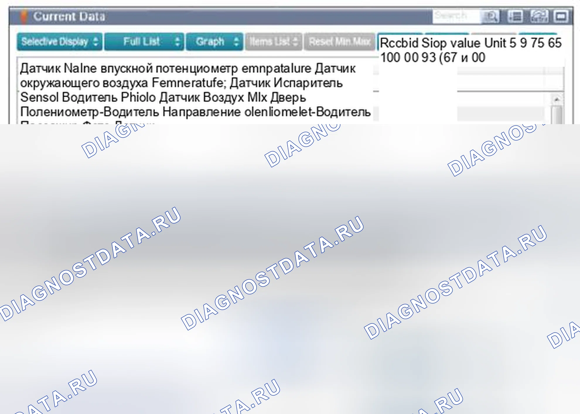Рис. 81: Мониторинг данных GDS. Hyundai Santa Fe III