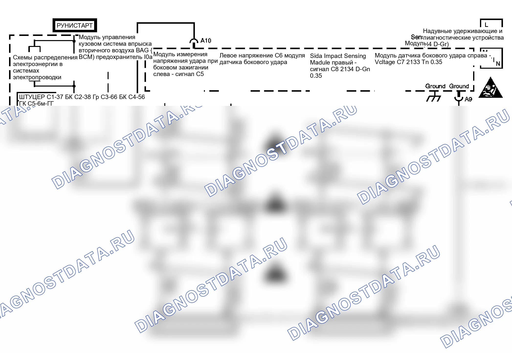 Рис. 18: расшифровка кода ошибки B0077, xtigx1, B0079, B0080, B0081 или xta-gx5 B0078 B0082. Saturn ION I