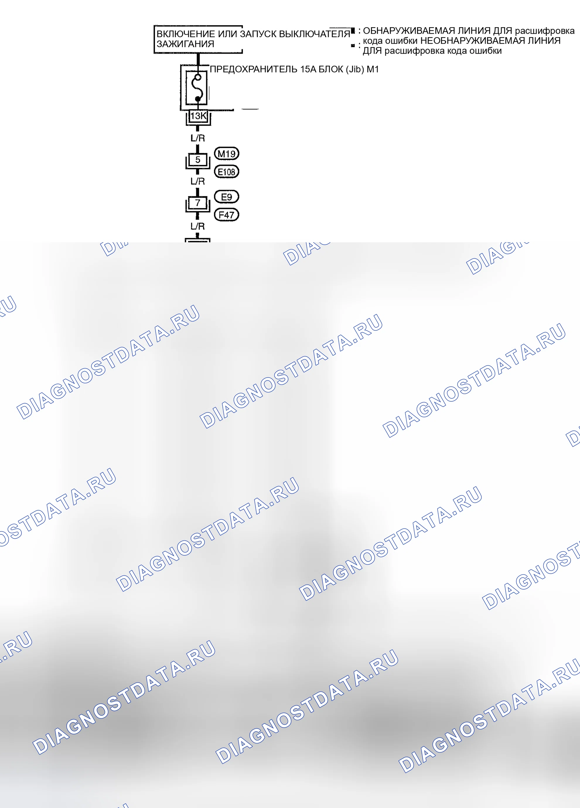Рис. 730: Идентификация цепи. Nissan Sentra B15