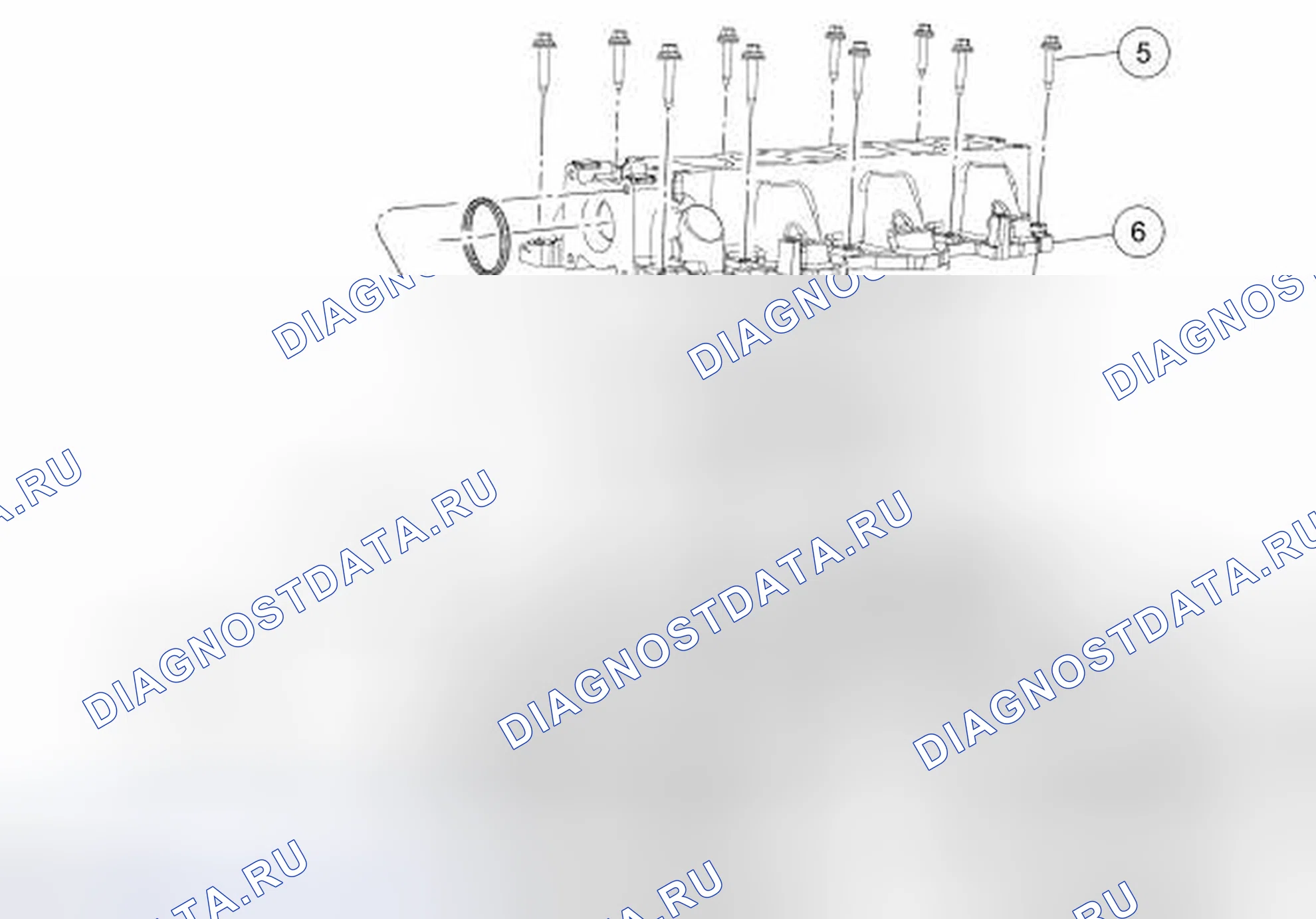 Рис. 2: Нижний впускной коллектор. Hyundai Lafesta I