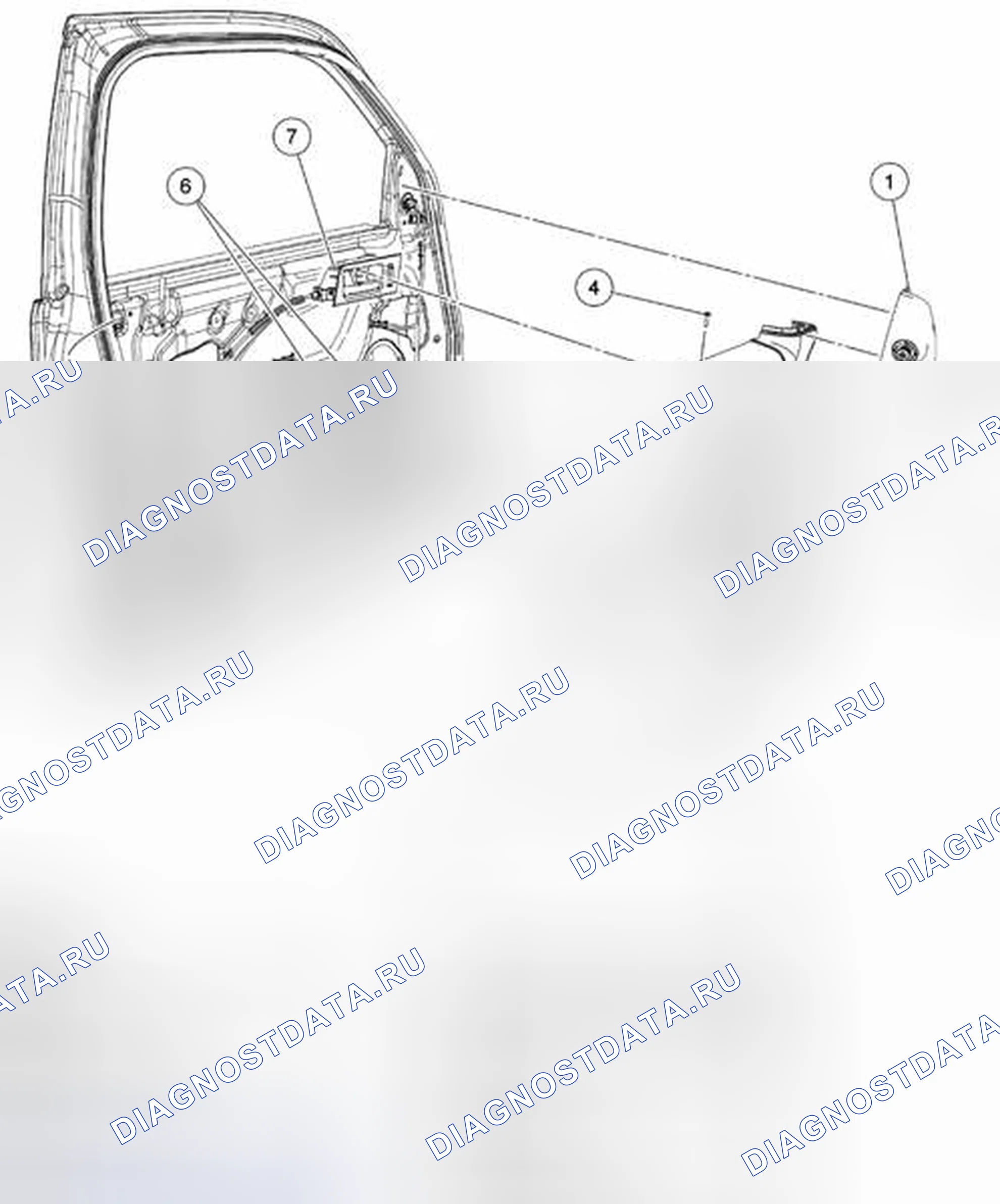 Рис. 46: ДЕМОНТАЖ / МОНТАЖ обивка ПЕРЕДНЕЙ ДВЕРИ. Mazda Tribute II