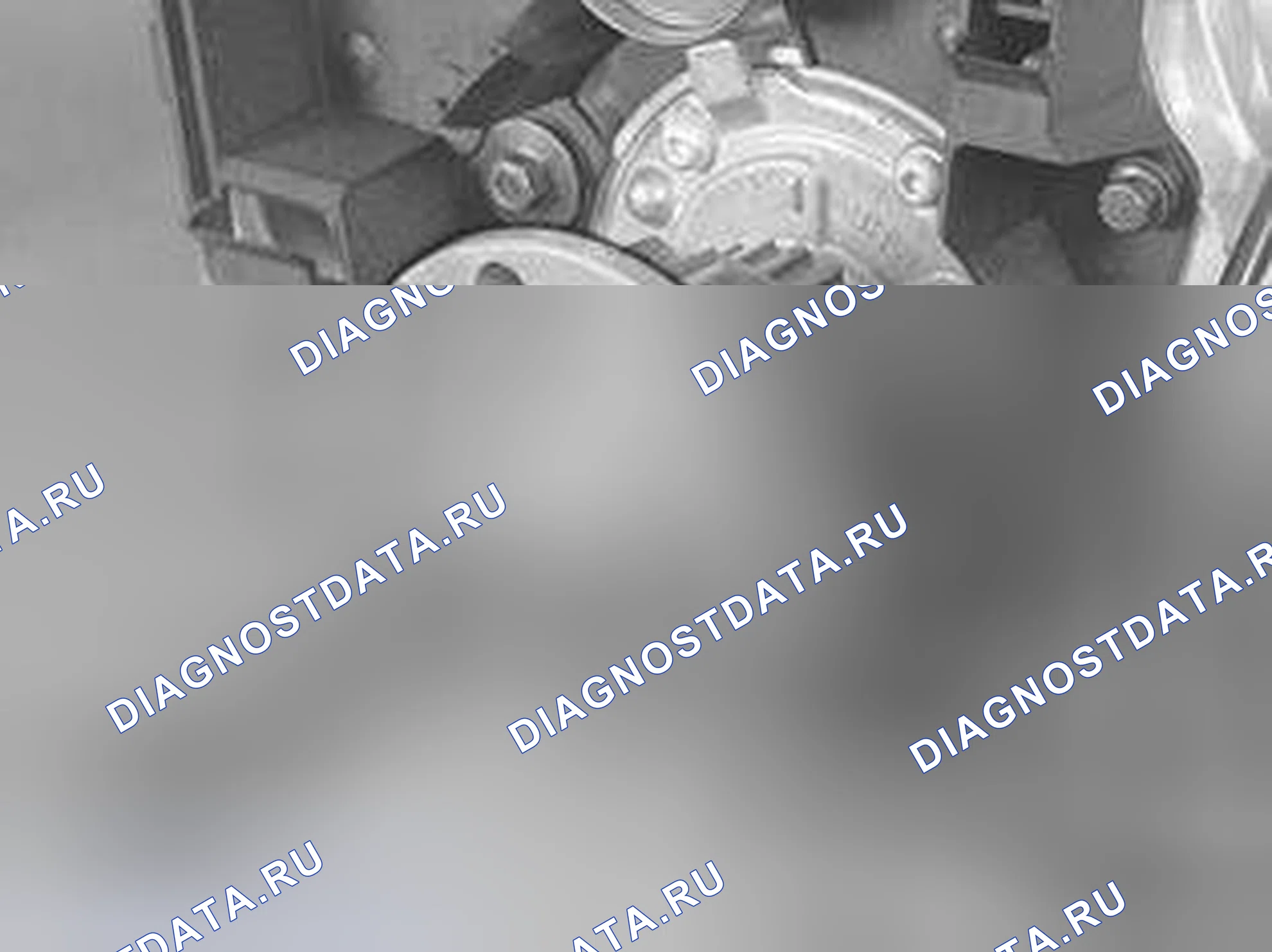 Рис. 415: Снятие шкива коленчатого вала. Volvo C70 I