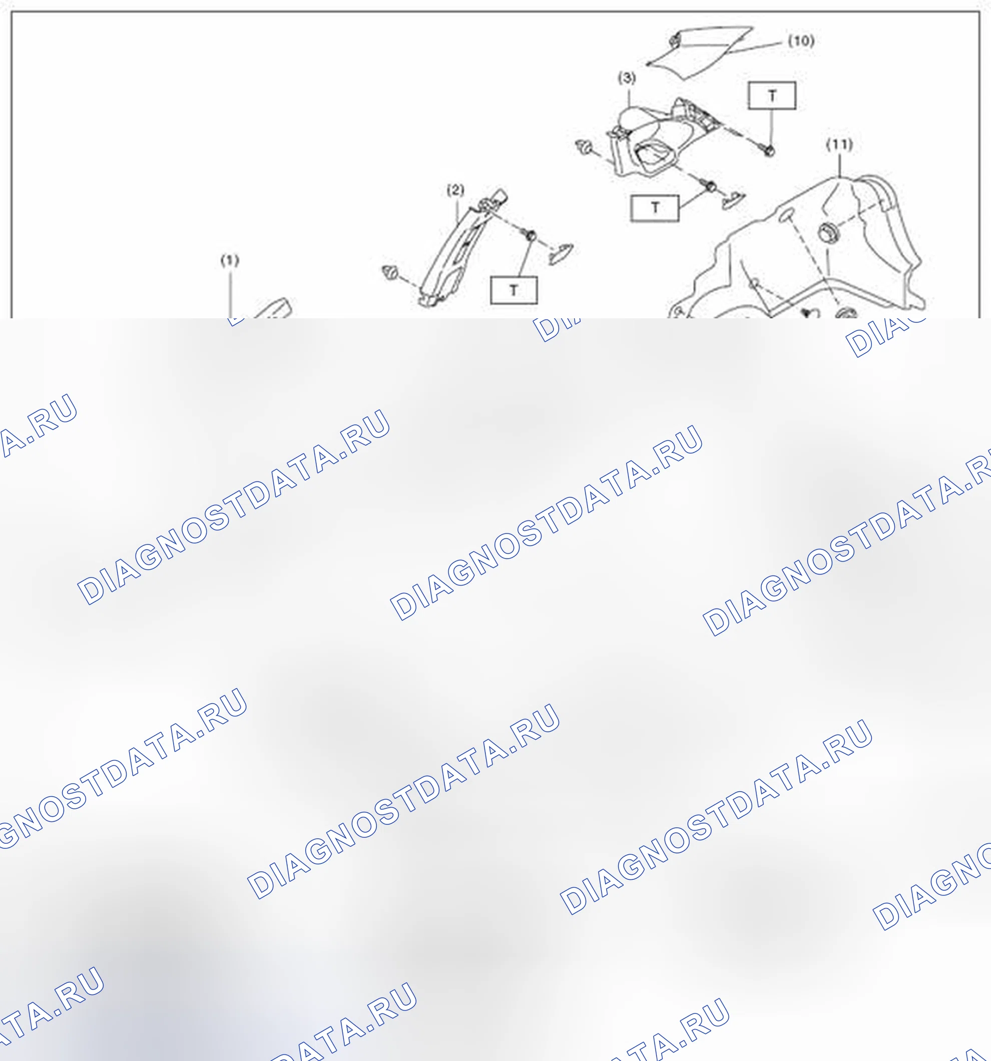 Рис. 214: ВНУТРЕННЯЯ ОТДЕЛКА (МОДЕЛЬ С 4 ДВЕРЯМИ). Subaru Impreza GK