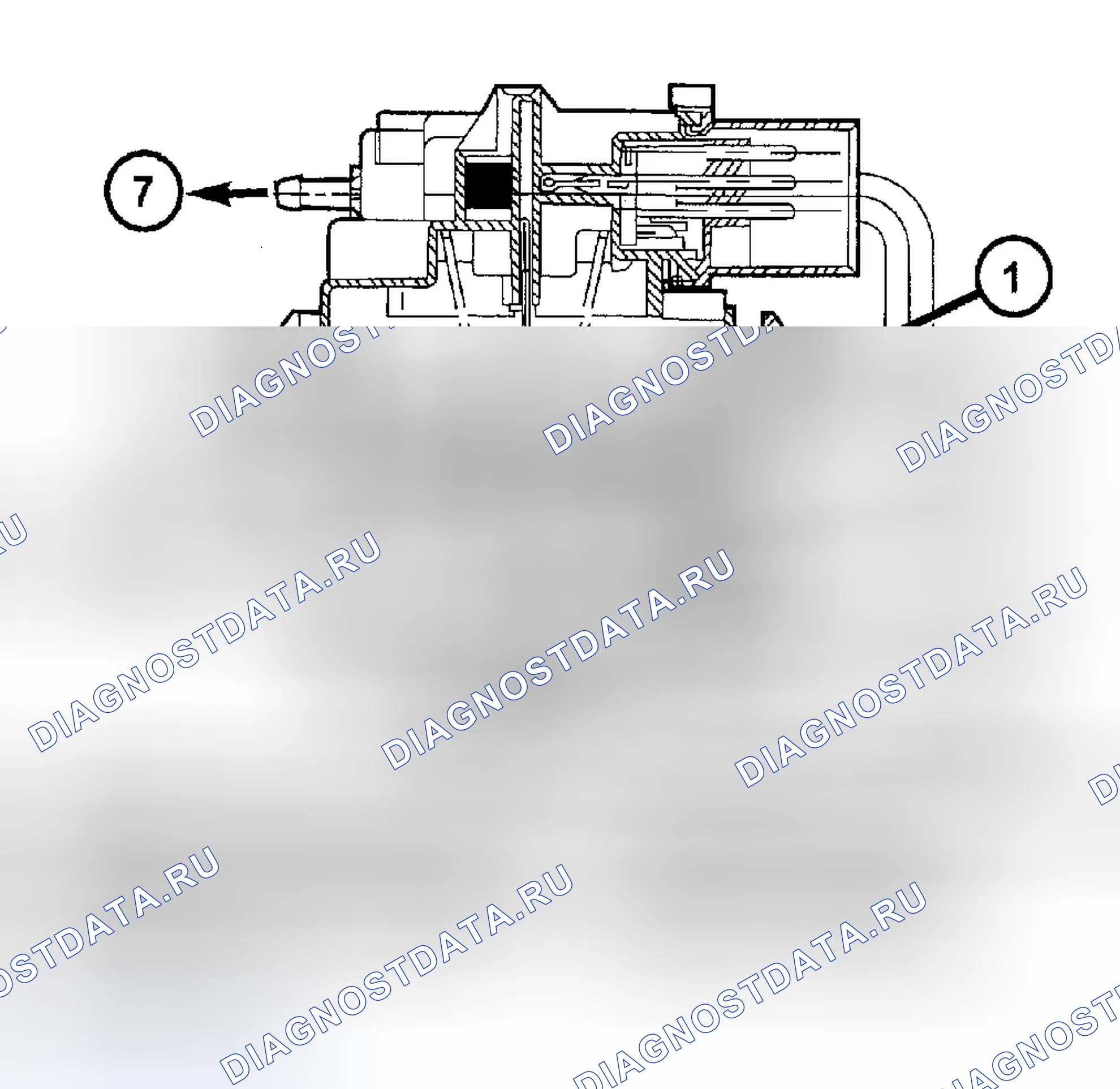 Рис. 34: Движение диафрагмы вверх. Chrysler Town & Country IV