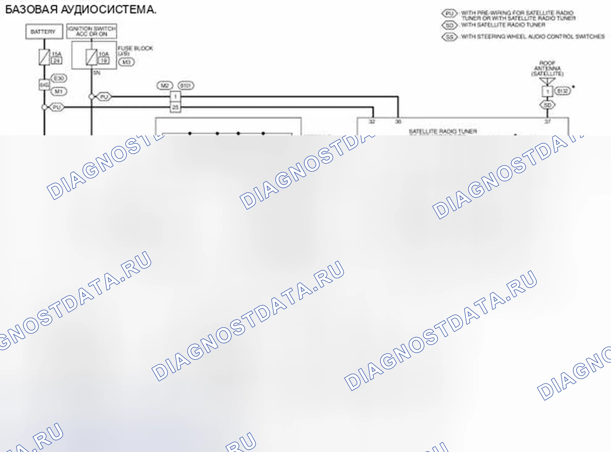 Рис. 590: электросхема. Nissan Altima L32 рестайлинг