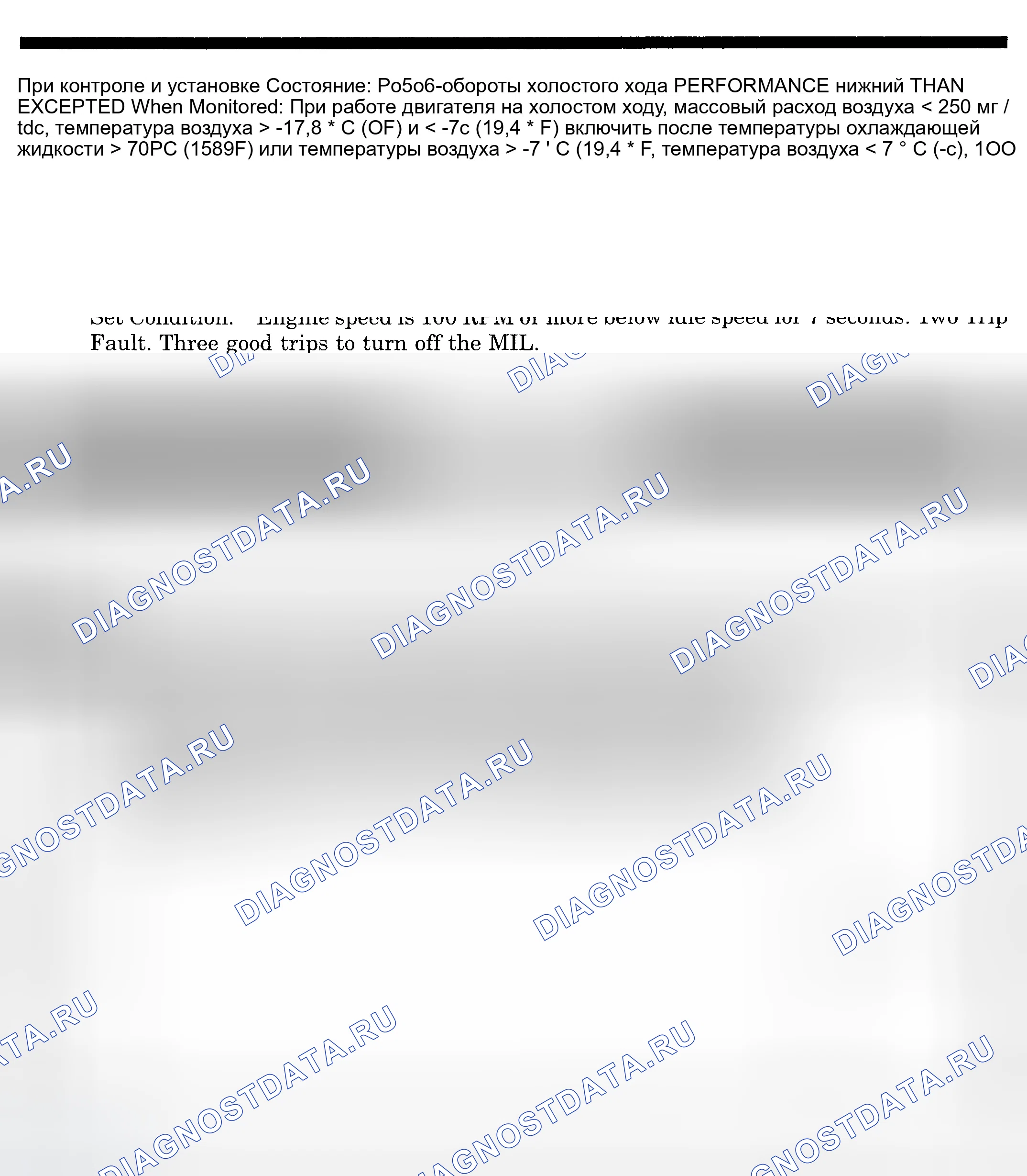 Рис. 562: расшифровка кода ошибки P0506: СКОРОСТЬ ХОЛОСТОГО ХОДА НИЖЕ ДОПУСТИМОЙ. Dodge Pickup R1500 