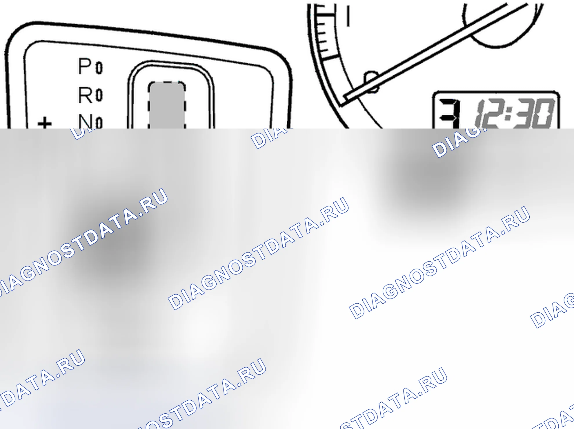 Рис. 496: Переключение передач с помощью Geartronic. Volvo S60 I
