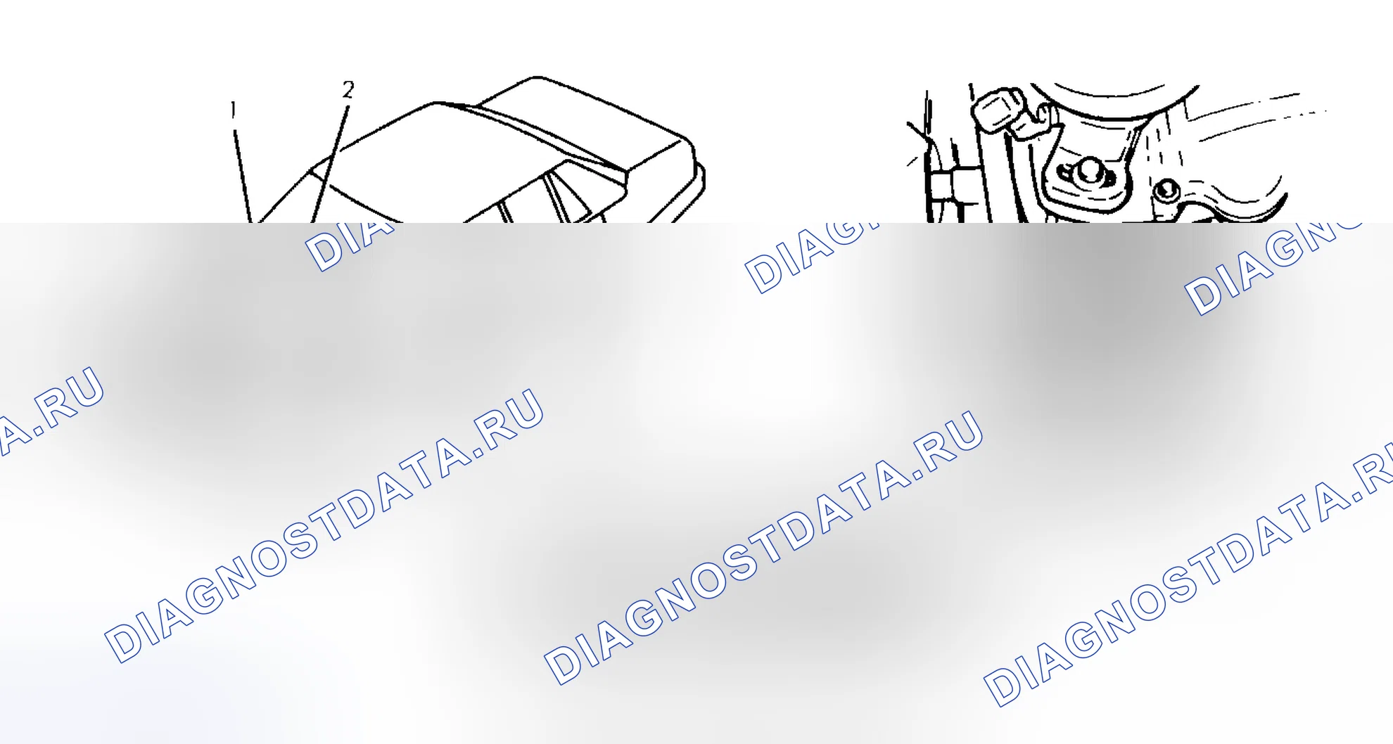 Рис. 10: РАСПОЛОЖЕНИЕ ИНФОРМАЦИОННЫХ МЕТОК. Mazda 929 HC