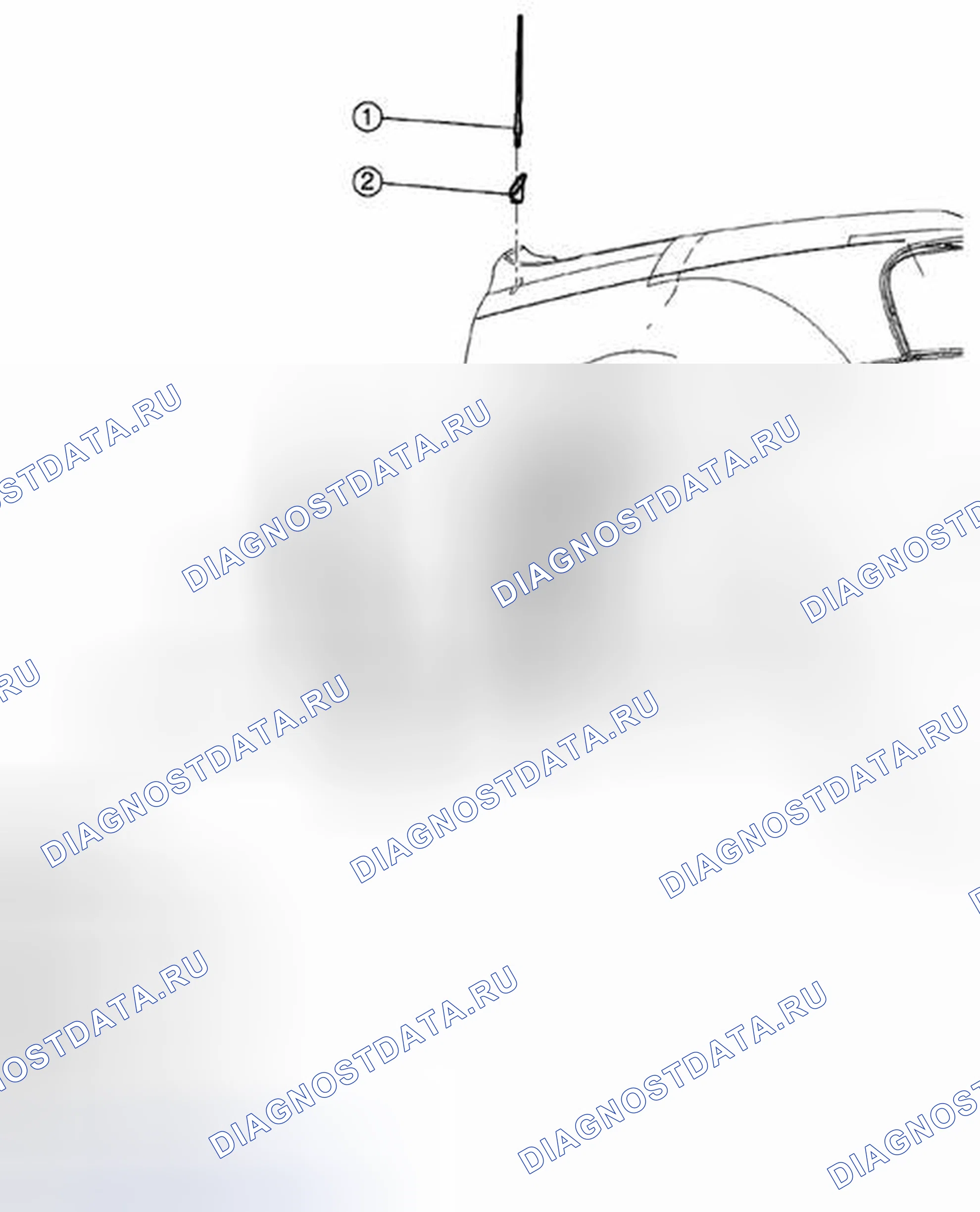 Рис. 36: АНТЕННА - СНЯТИЕ / УСТАНОВКА AM / FM. Mazda Tribute II