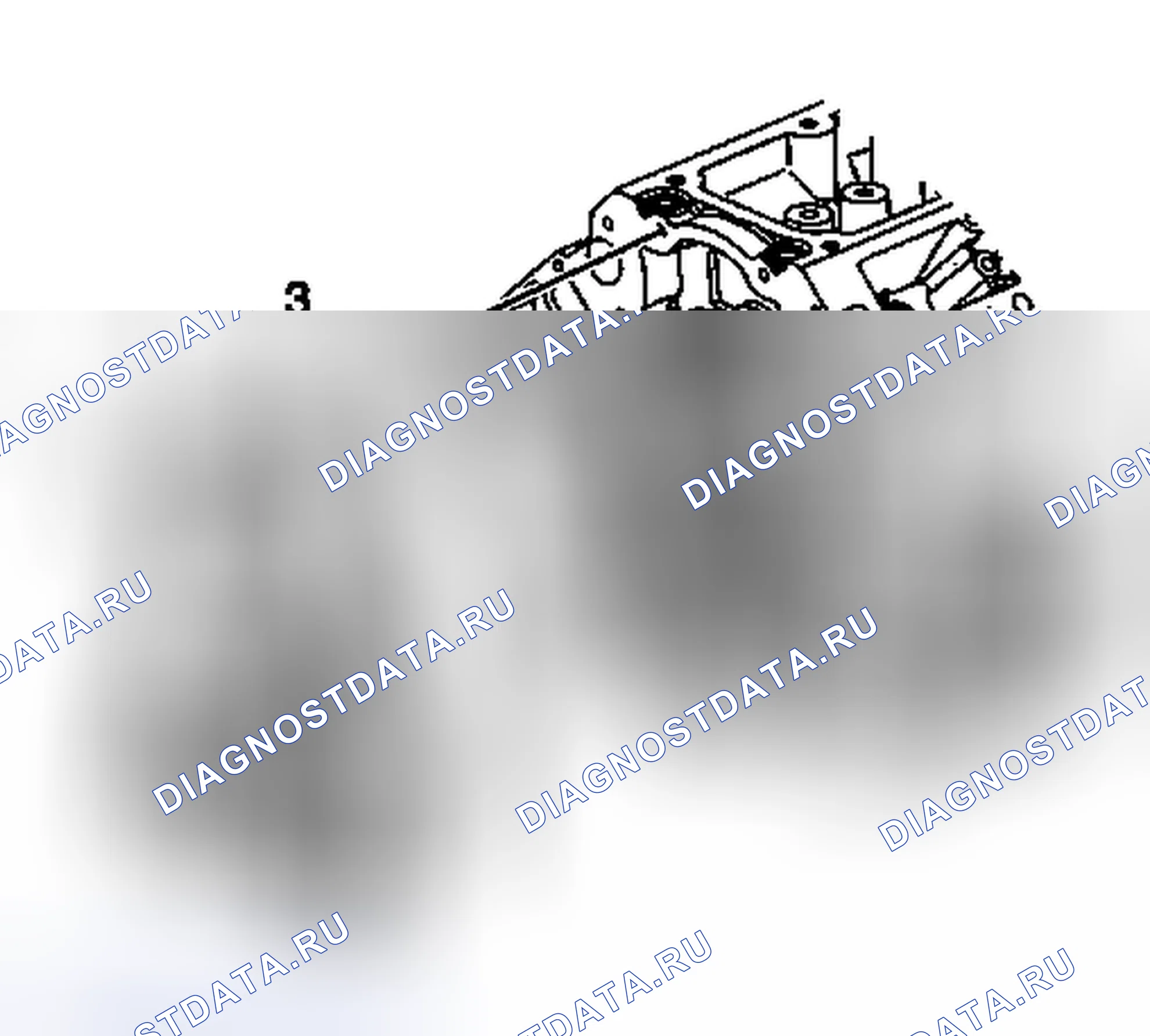 Рис. 502: Снятие передней крышки двигателя. Saab 9-7X I