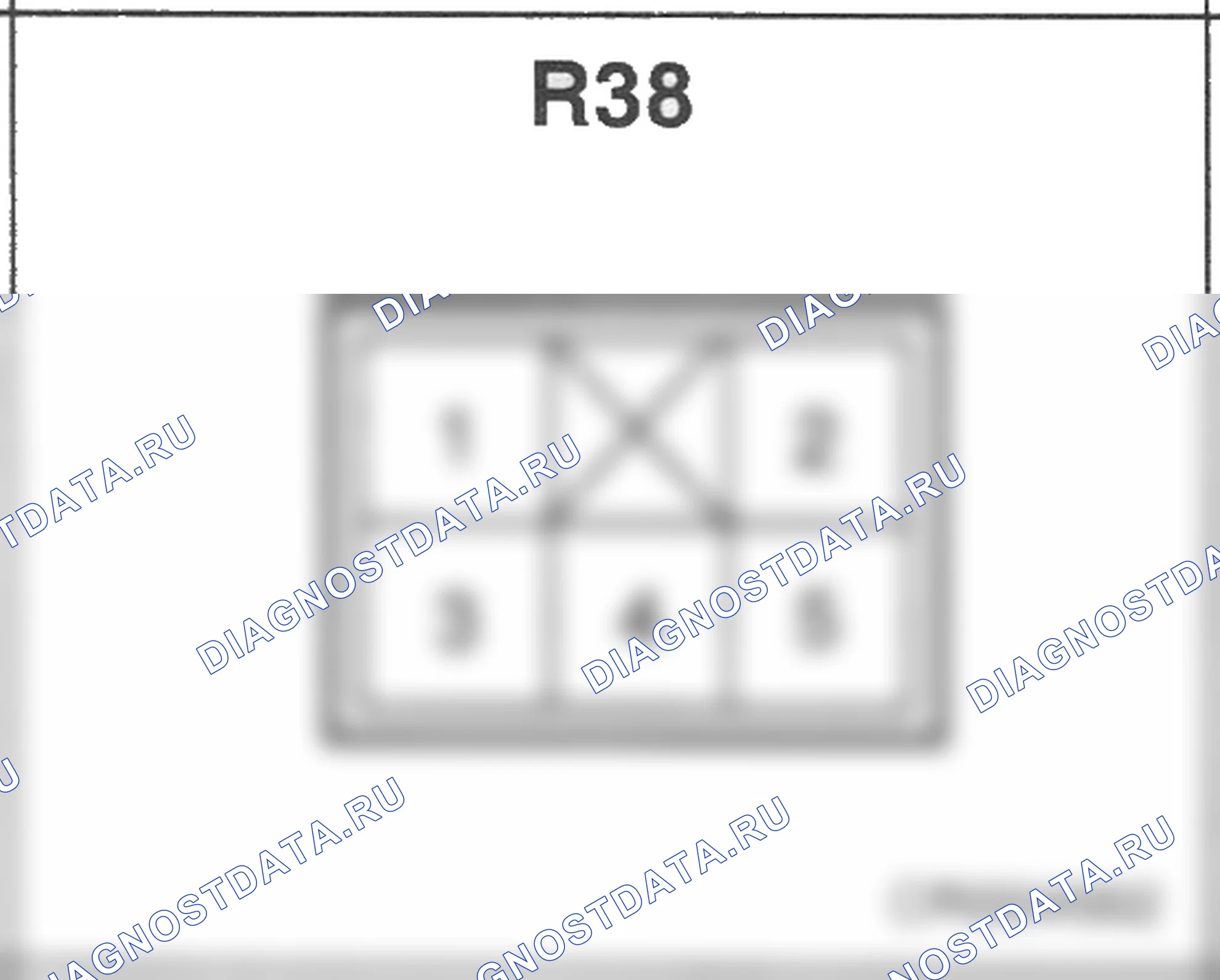 Распиновка разъёма R38 — заднего жгута. Hyundai H-1 A1