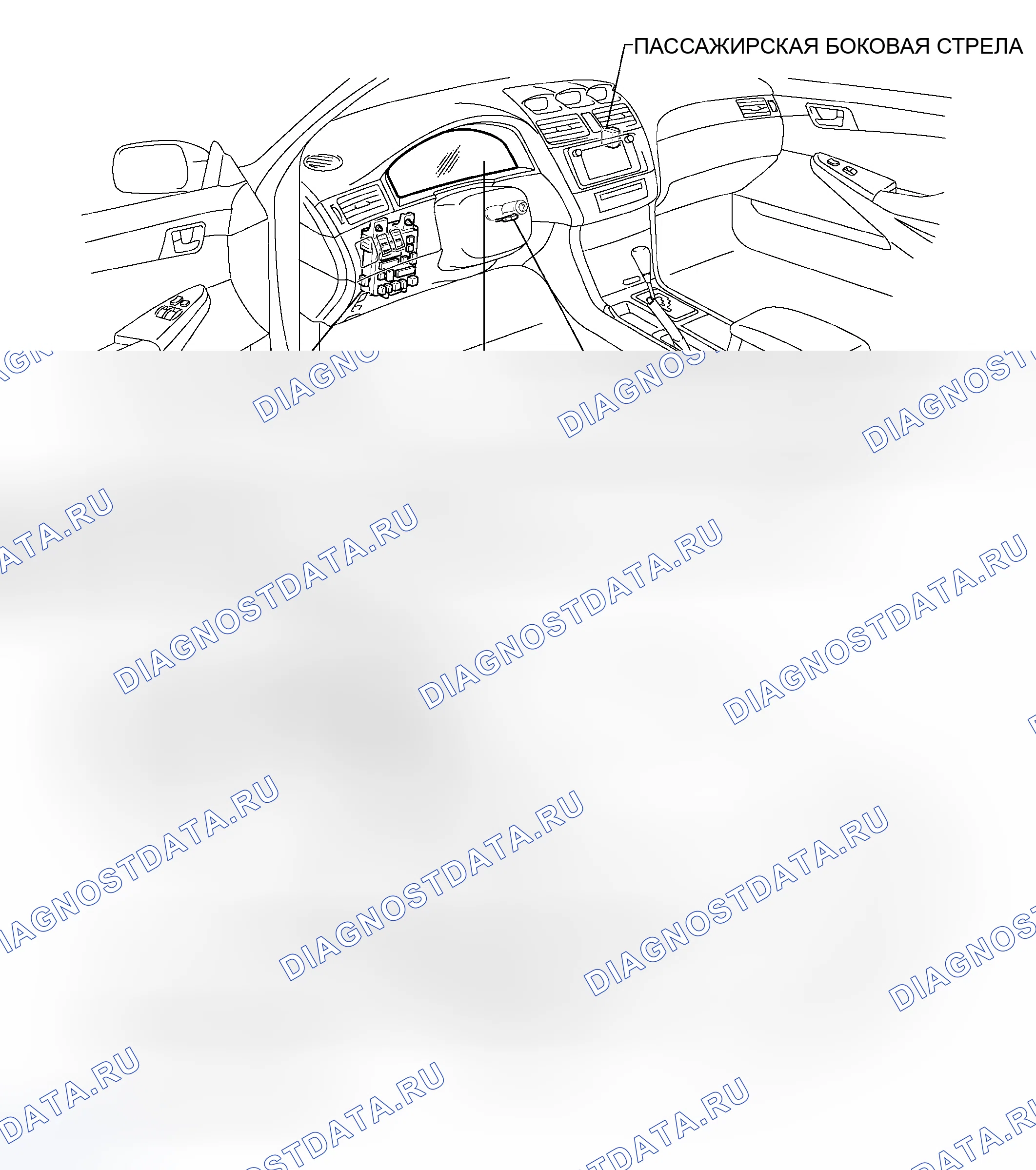 Рис. 139: РАСПОЛОЖЕНИЕ ДЕТАЛЕЙ. Toyota Camry Solara II