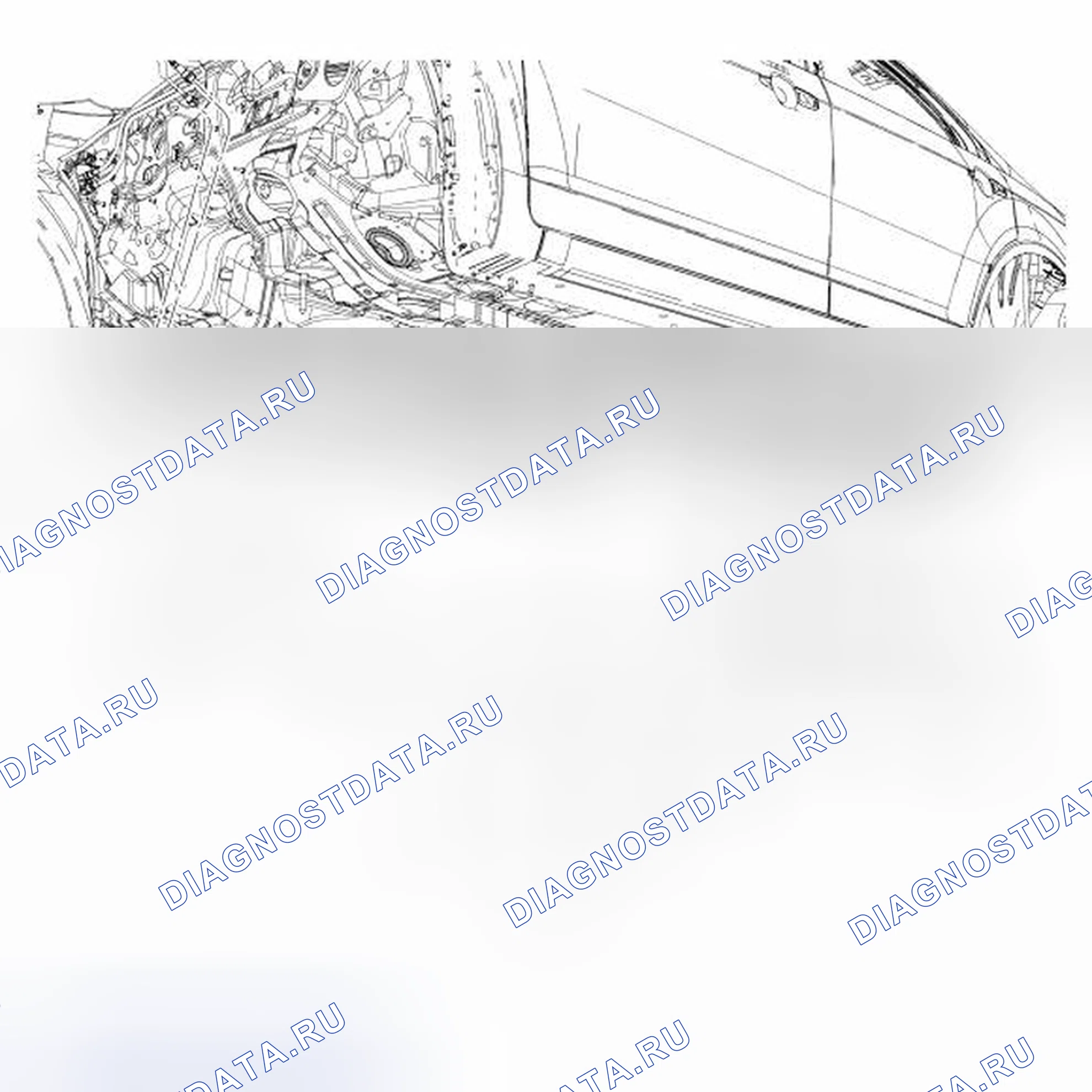 Рис. 8: Топливопроводы - полный привод (AWD). Hyundai Lantra II рестайлинг