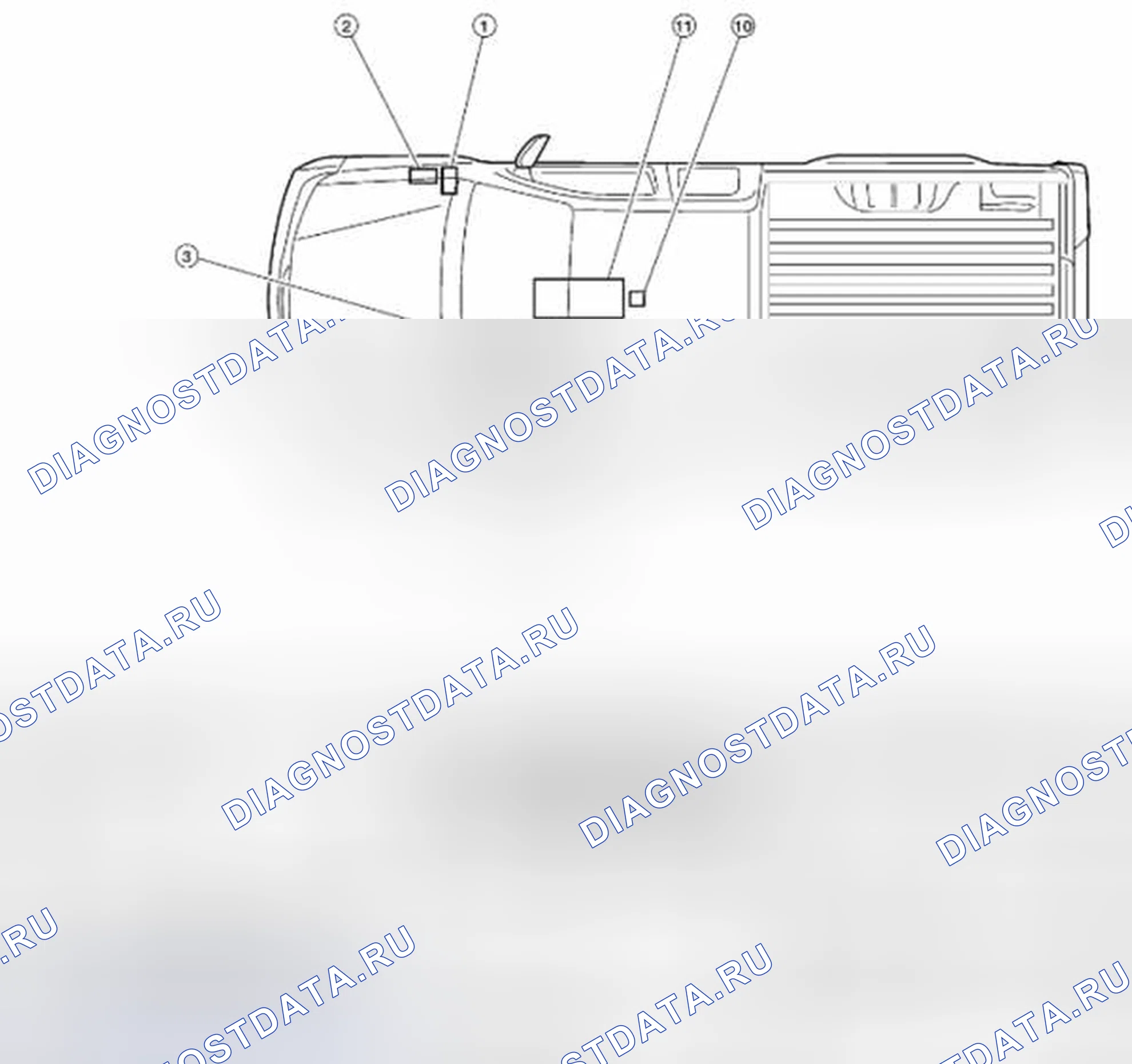 Рис. 6: Коммуникационная система CAN: расположение компонентов. Suzuki Equator I