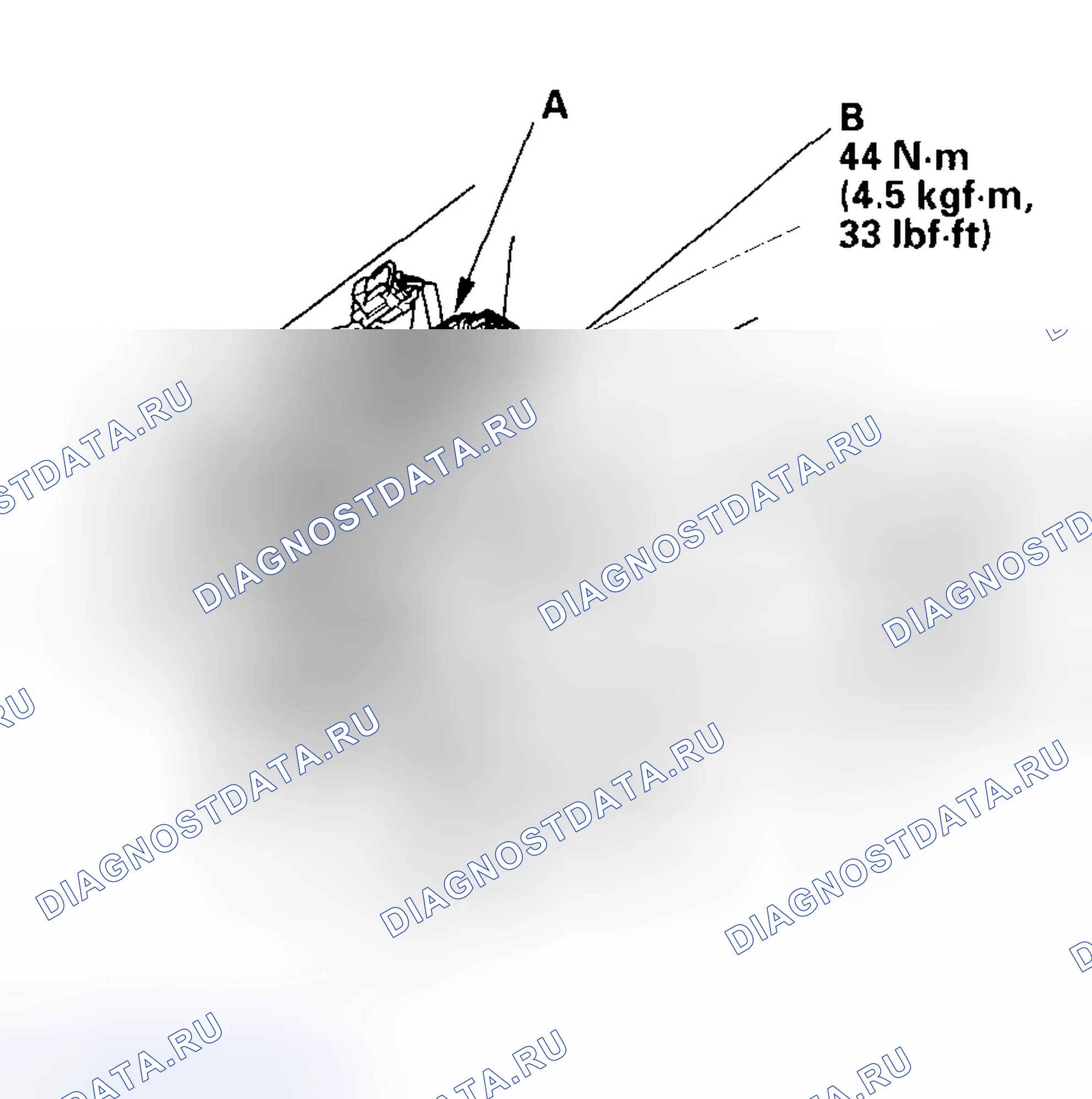 Рис. 211: Замена датчика A / F. Honda CR-V II