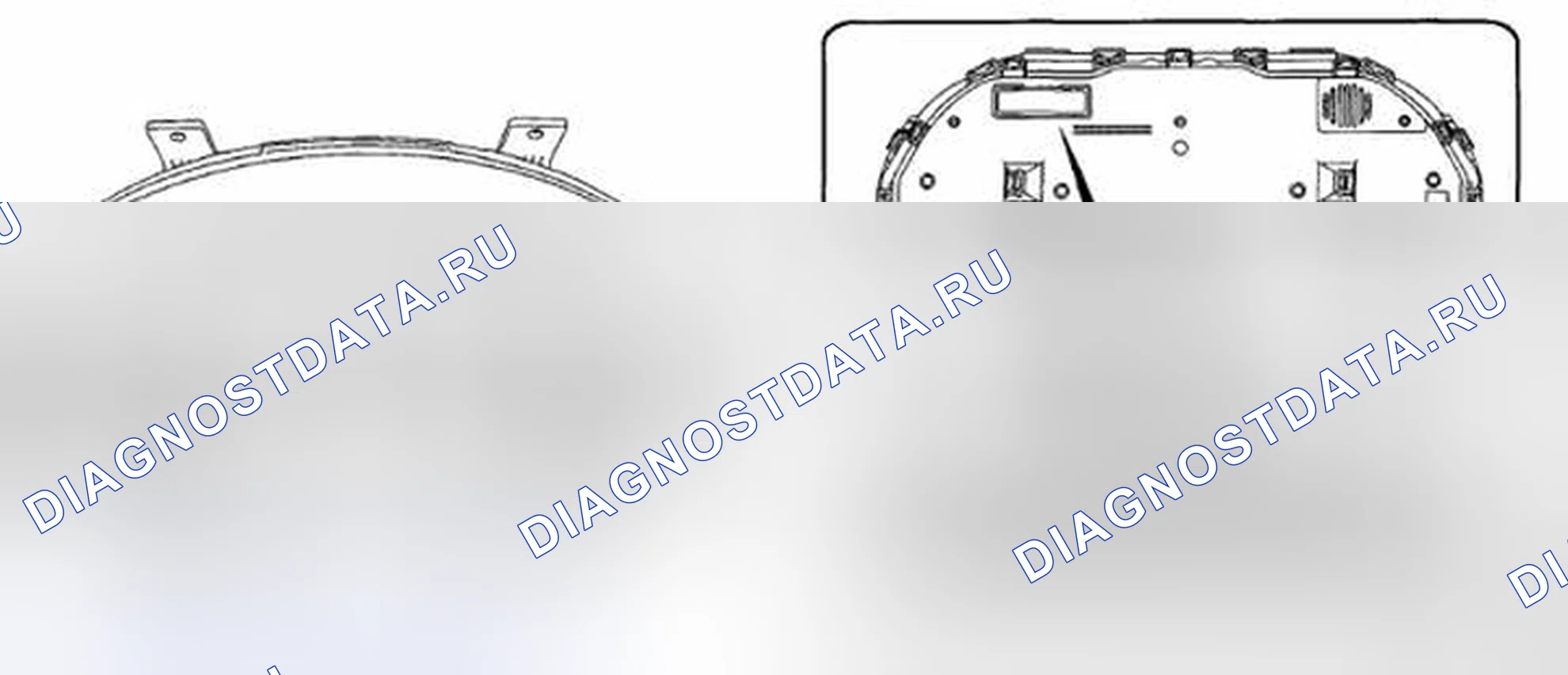 Рис. 8: РАСПОЛОЖЕНИЕ КЛЕММ КОМБИНИРОВАННОГО ИЗМЕРИТЕЛЬНОГО ПРИБОРА. Subaru Legacy BM/BR