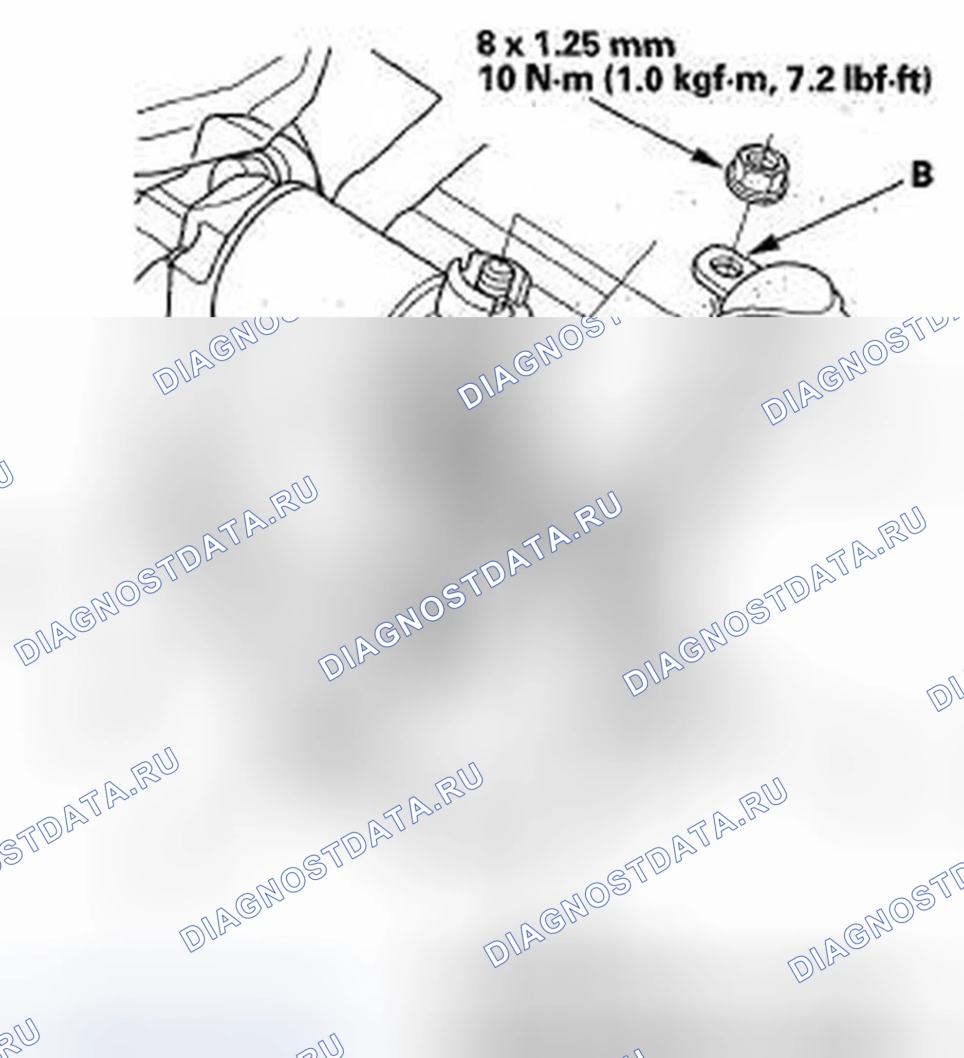 Рис. 7: Испытание соленоида стартера. Honda Odyssey IV