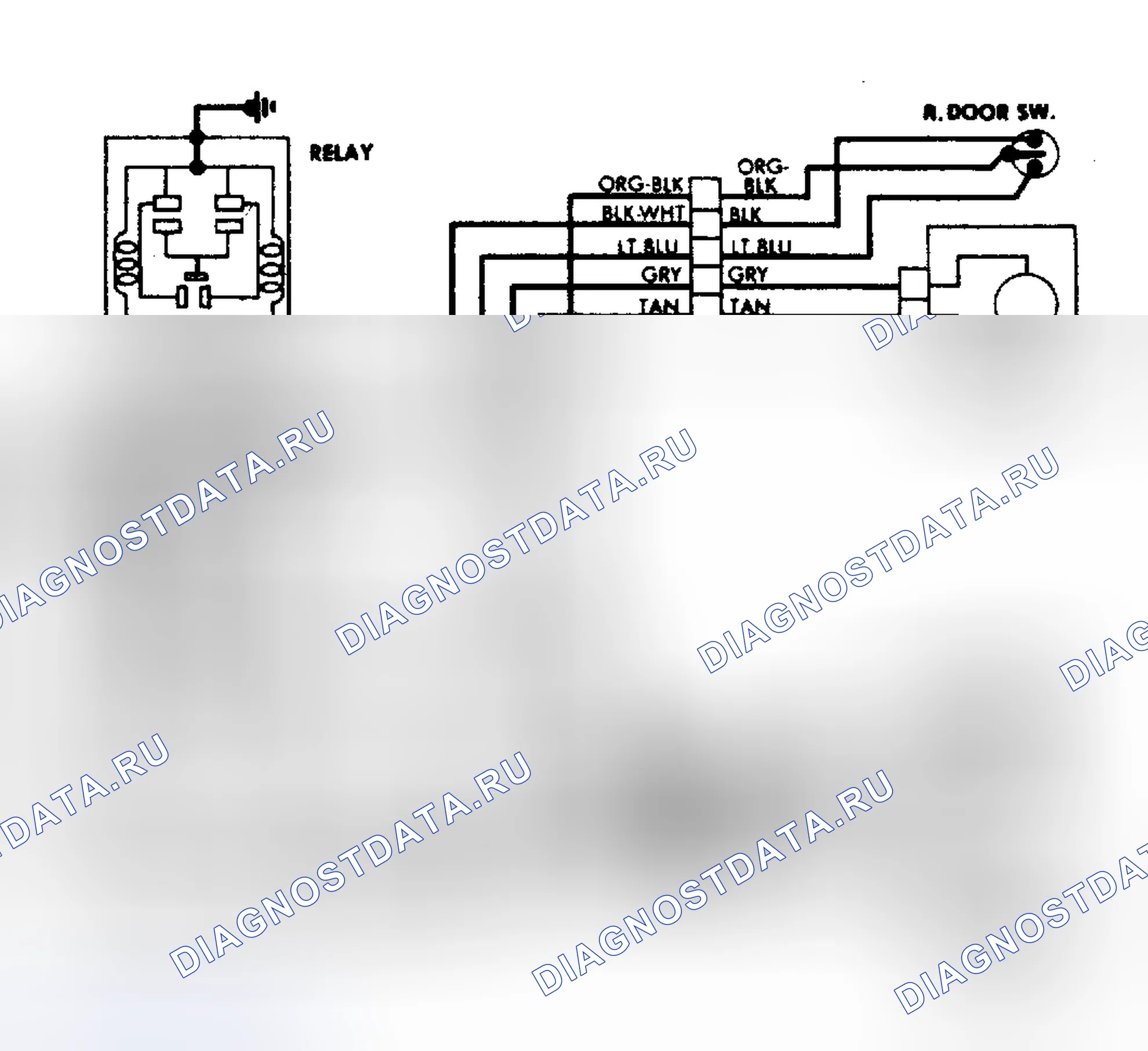 Рис. 1: Схема подключения замка двери питания. Chevrolet Suburban C10 