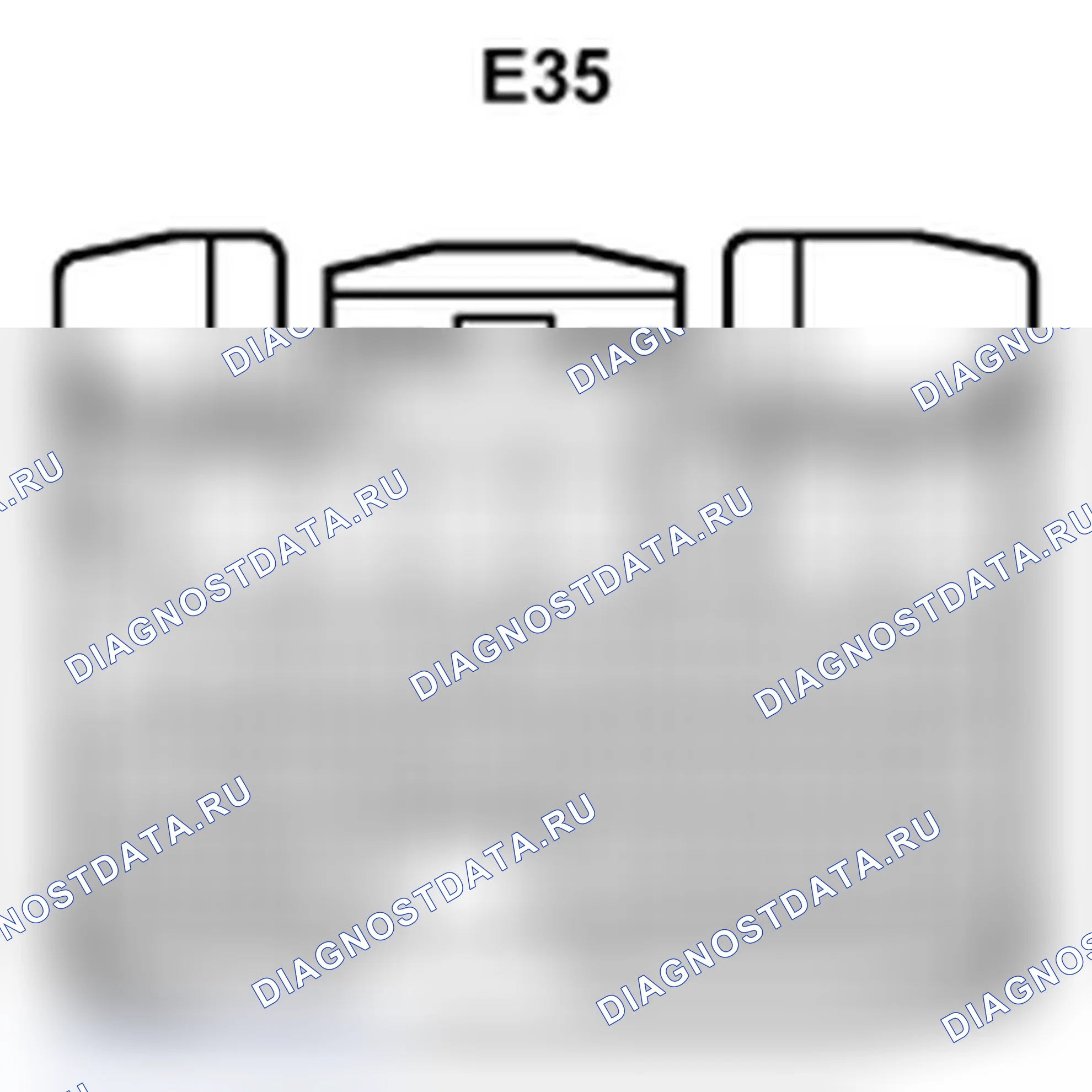 Рис. 569: Вид с торца разъема усилителя переменного тока в сборе (E35). Toyota Land Cruiser 200