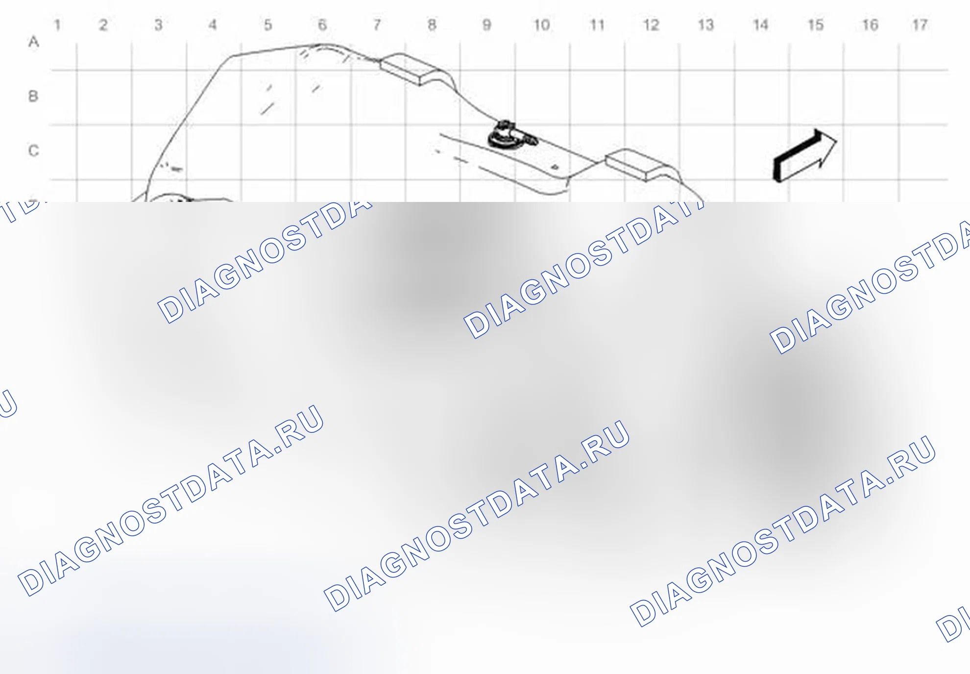 Рис. 46: Прокладка жгута топливного бака. Chevrolet Sonic I