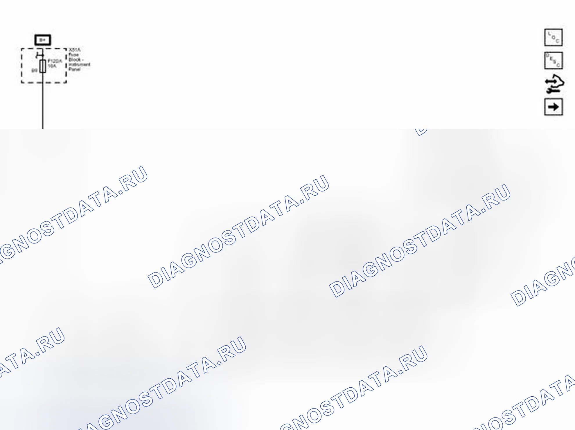 Рис. 2: Схема подключения питания, заземления и низкоскоростной сети GMLAN. Chevrolet Spark M300