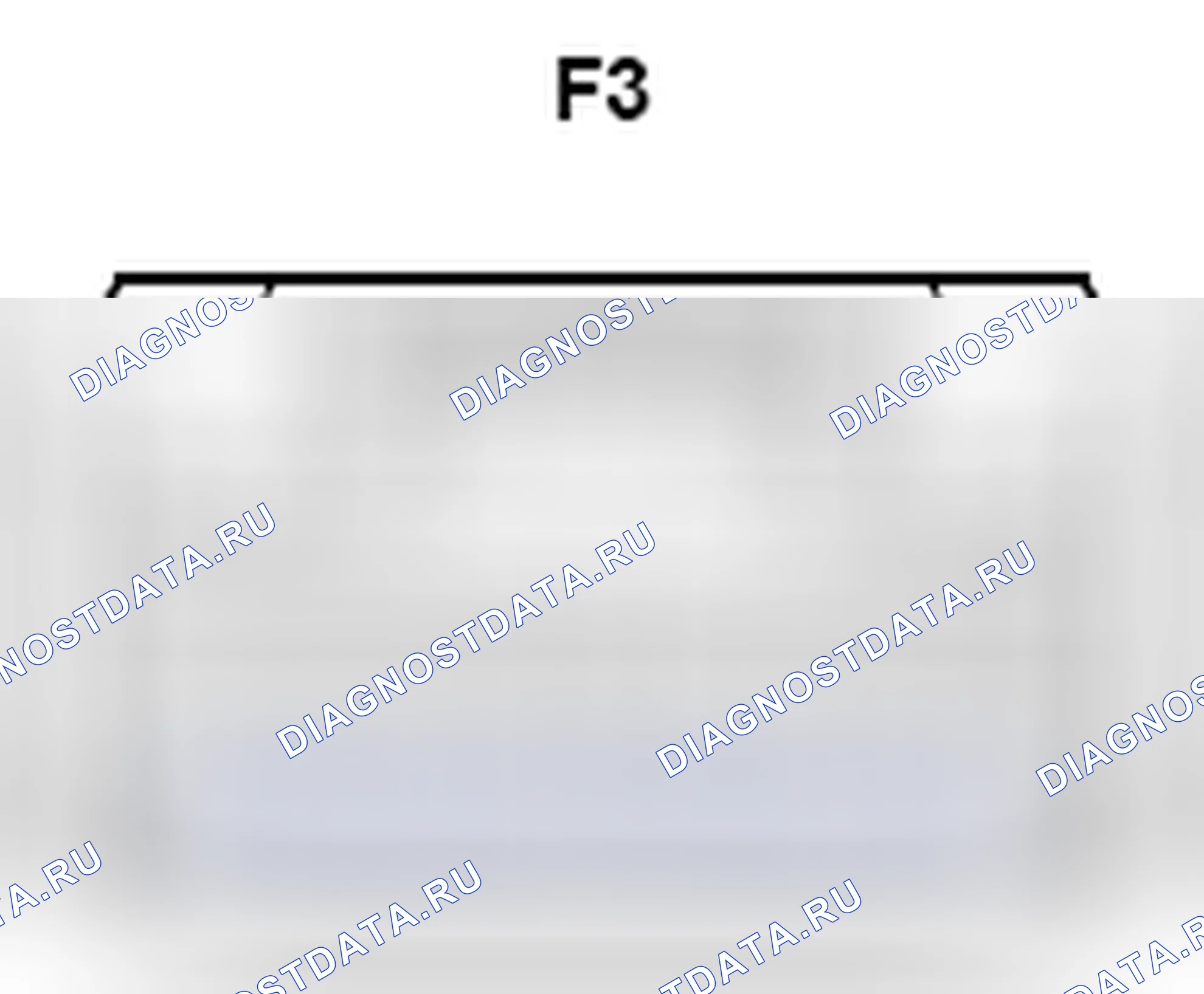 Рис. 544: Вид с торца разъема синхронизации (F3). Toyota Camry XV40 рестайлинг