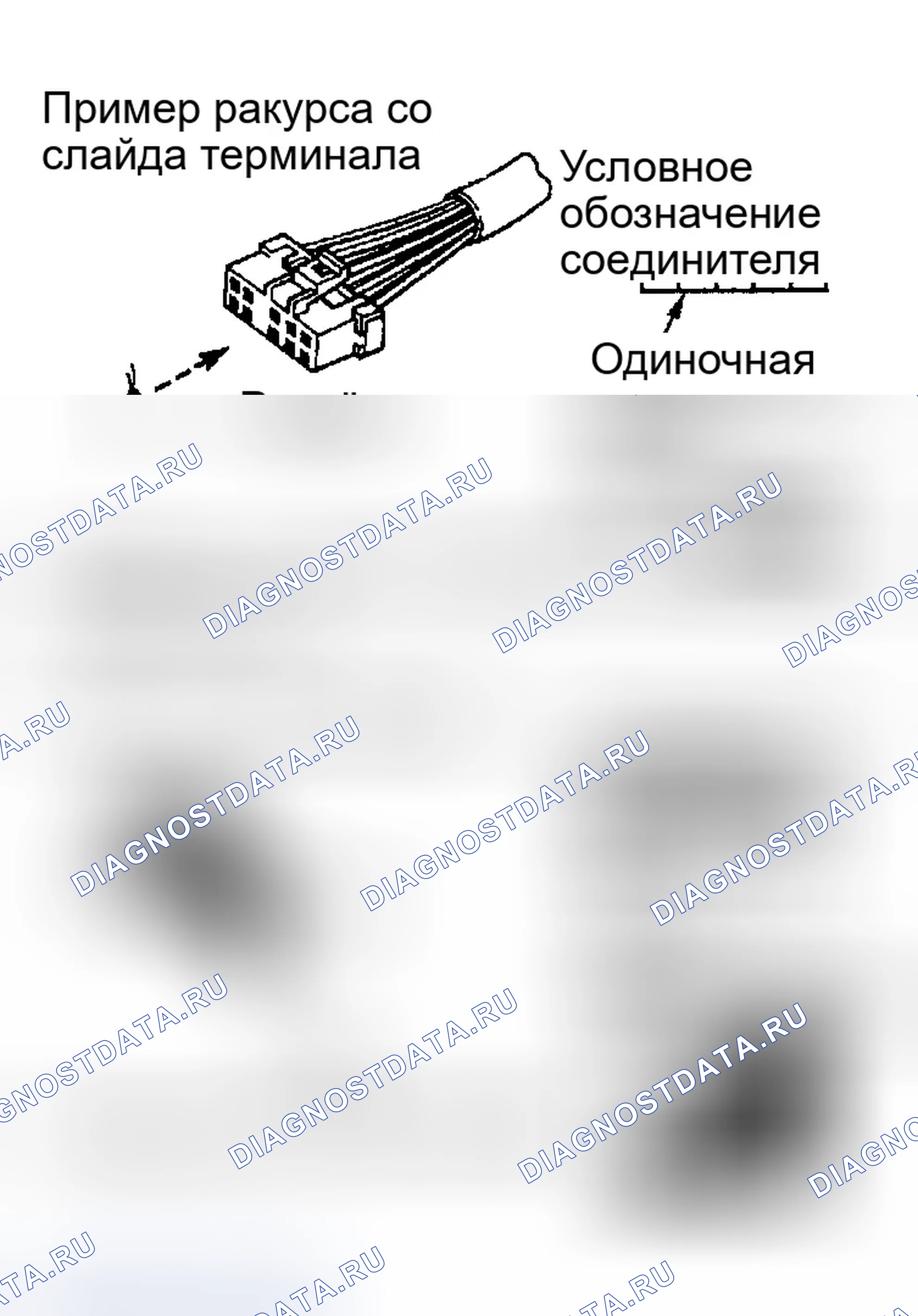Рис. 8: КАК ЧИТАТЬ СИМВОЛЫ РАЗЪЕМОВ. Infiniti Q45 III