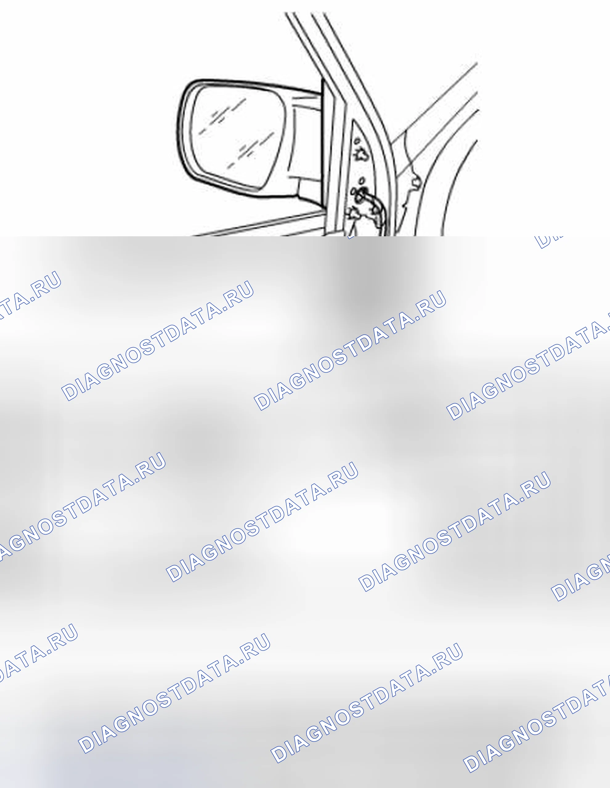 Рис. 11: Проверка обогревателя дверного зеркала (если он оборудован). Suzuki Grand Vitara II рестайлинг 2
